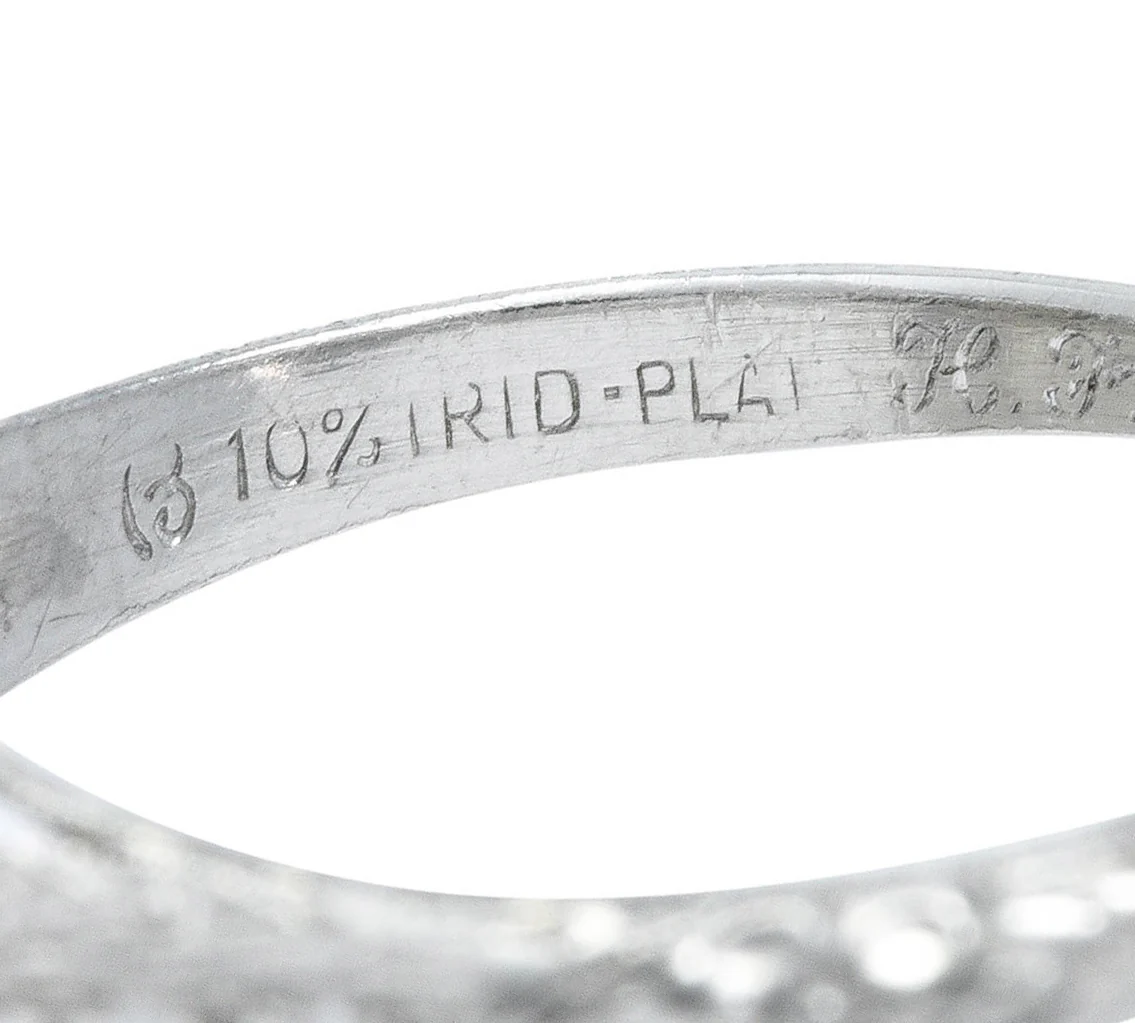 1910 Edwardian Byard F. Brogan 1.25 CTW Diamond Platinum Engagement Ring - Image 9