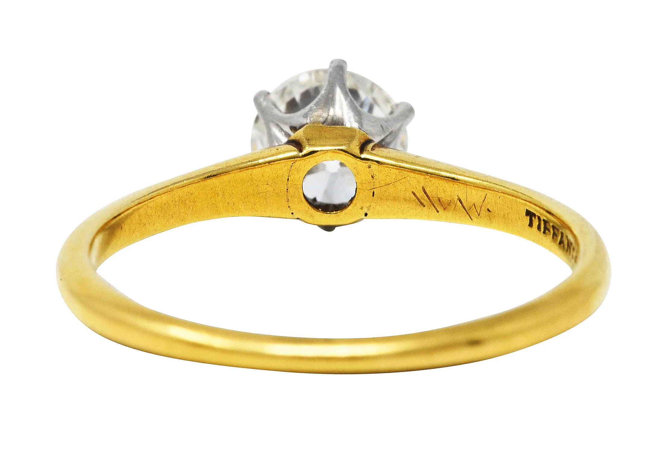 1950's Tiffany & Co. 0.77 CTW Diamond 18 Karat Gold Solitaire Engagement Ring - Image 4