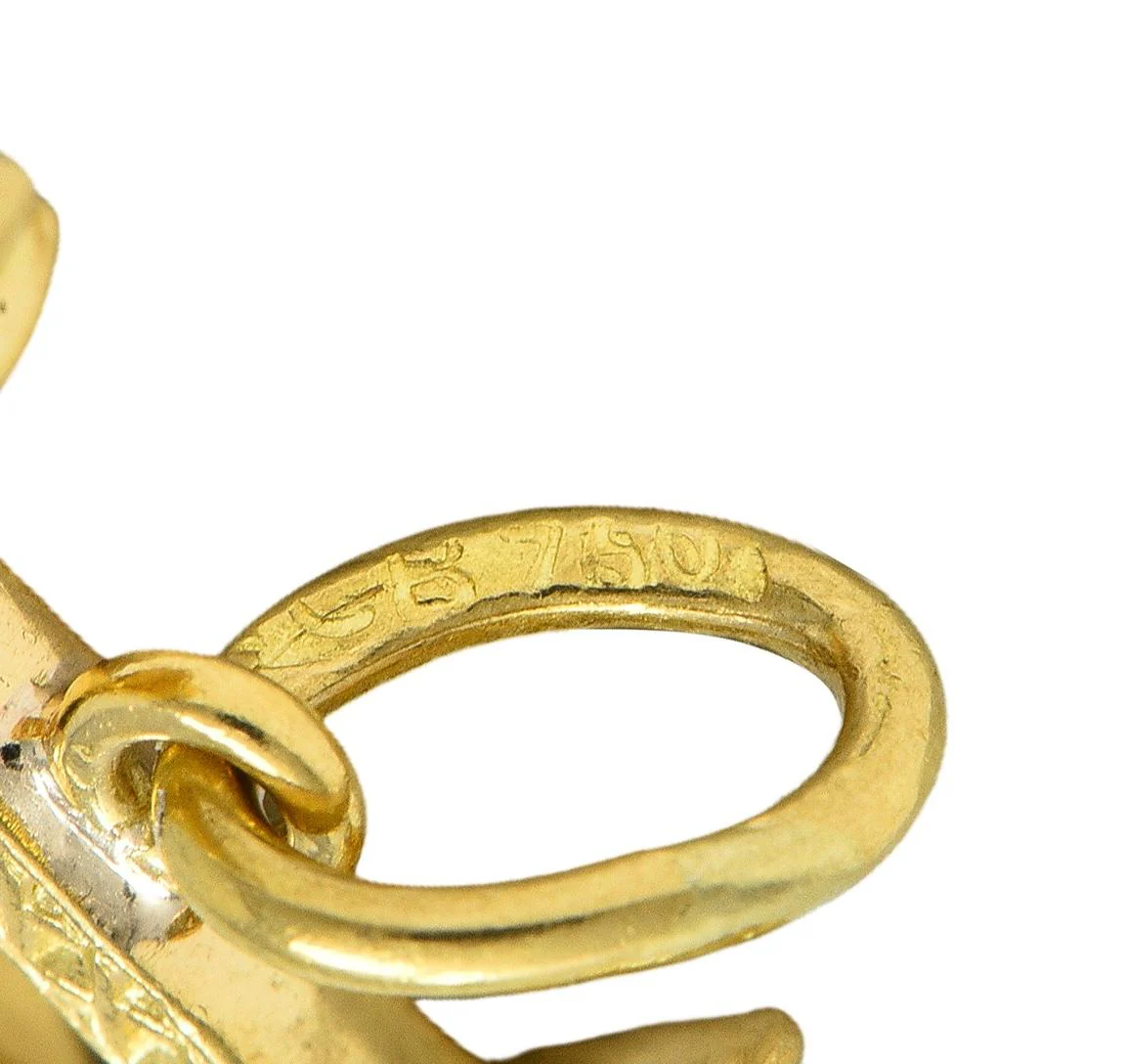 1960's 18 Karat Yellow Gold Vintage Tower Bridge Pendant Charm - Image 5