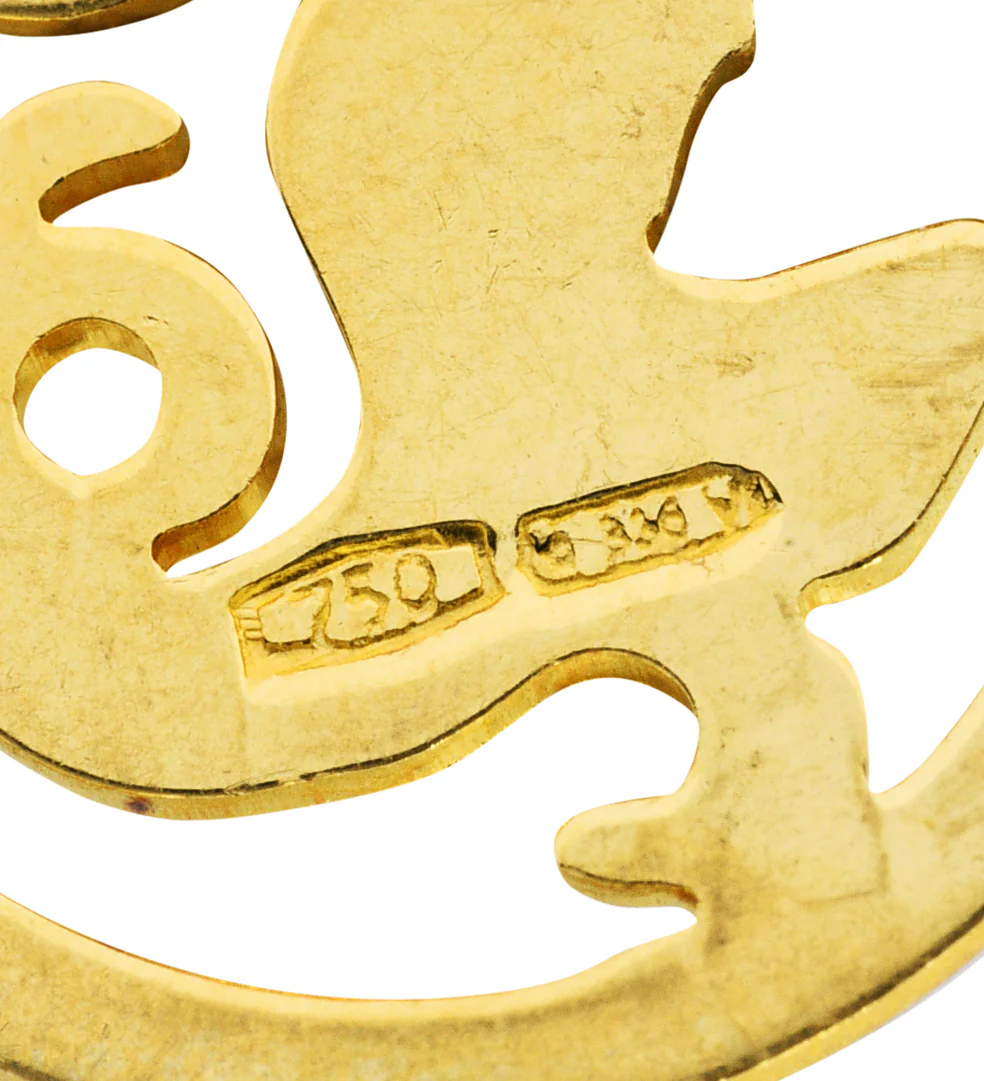 1970's Italian 18 Karat Yellow Gold Capricorn Zodiac Charm - Image 5