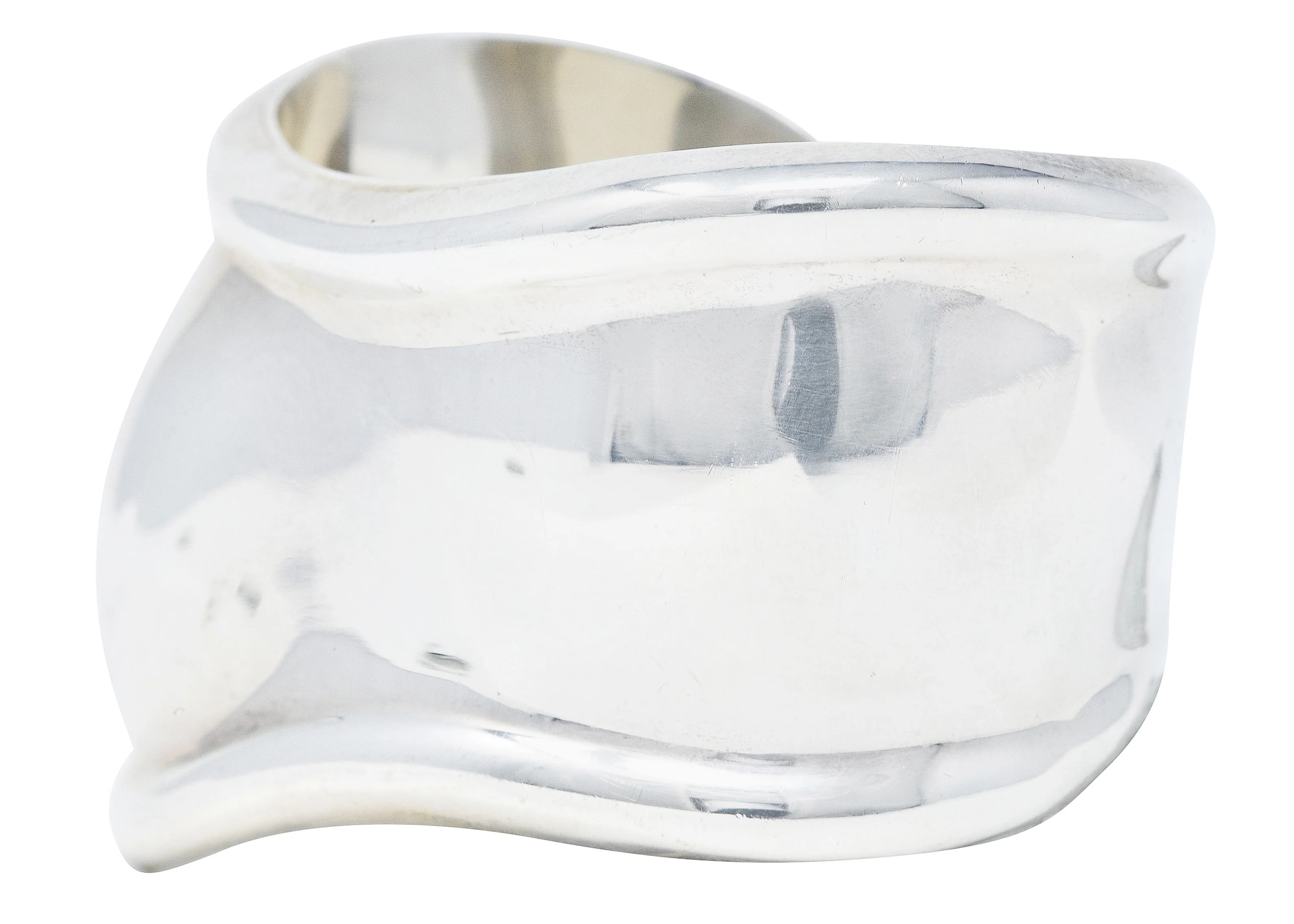 1978 Elsa Peretti Tiffany & Co. Italy Sterling Silver 41 MM Bone Cuff Bracelet - Image 7
