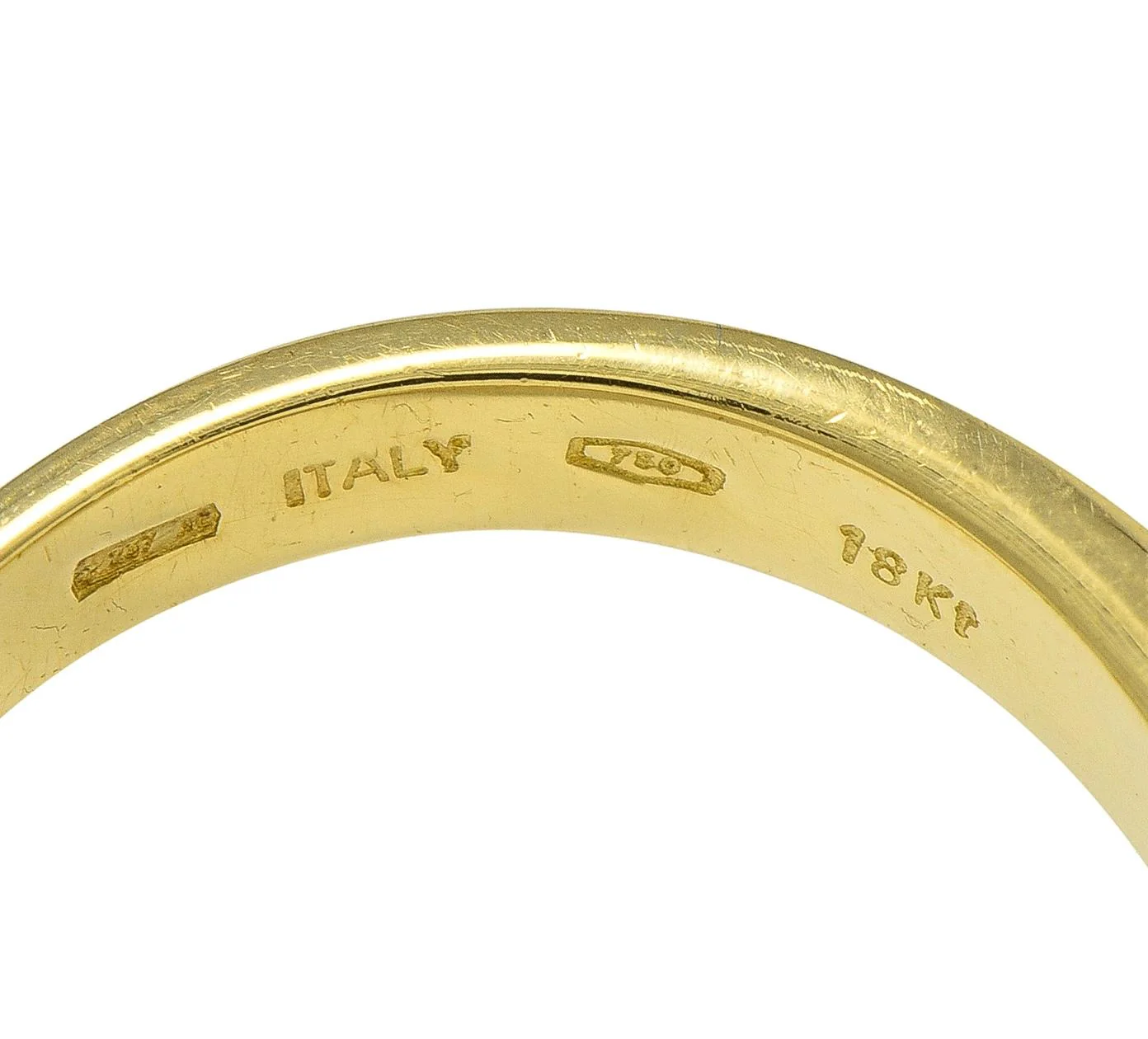 1980's Sapphire Diamond 18 Karat Yellow Gold Vintage Heart Bypass Ring - Image 6