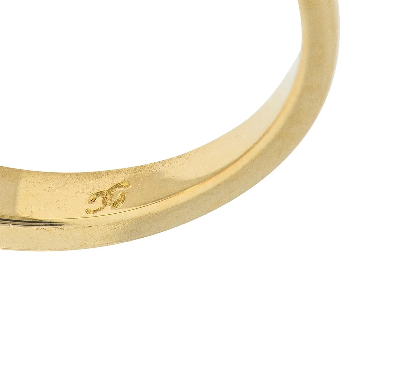 1990's Diamond 14 Karat Yellow Gold Vintage Channel Band Ring - Image 7