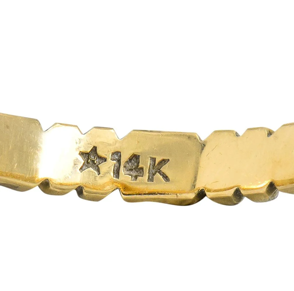 Alfred Humbert & Son 14 Karat Two-Tone Gold Band Stackable Ring - Image 7