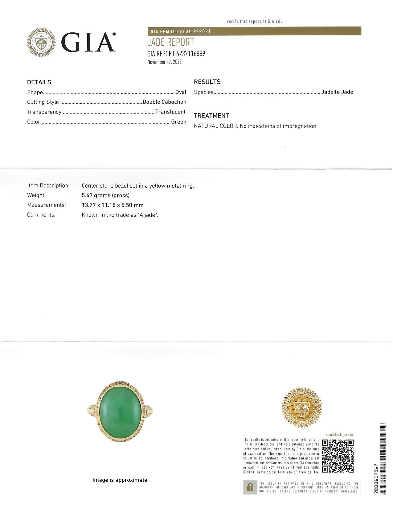 Allsopp Bros. Art Deco Natural Jade 14 Karat Yellow Gold Orange Blossom Ring GIA - Image 13