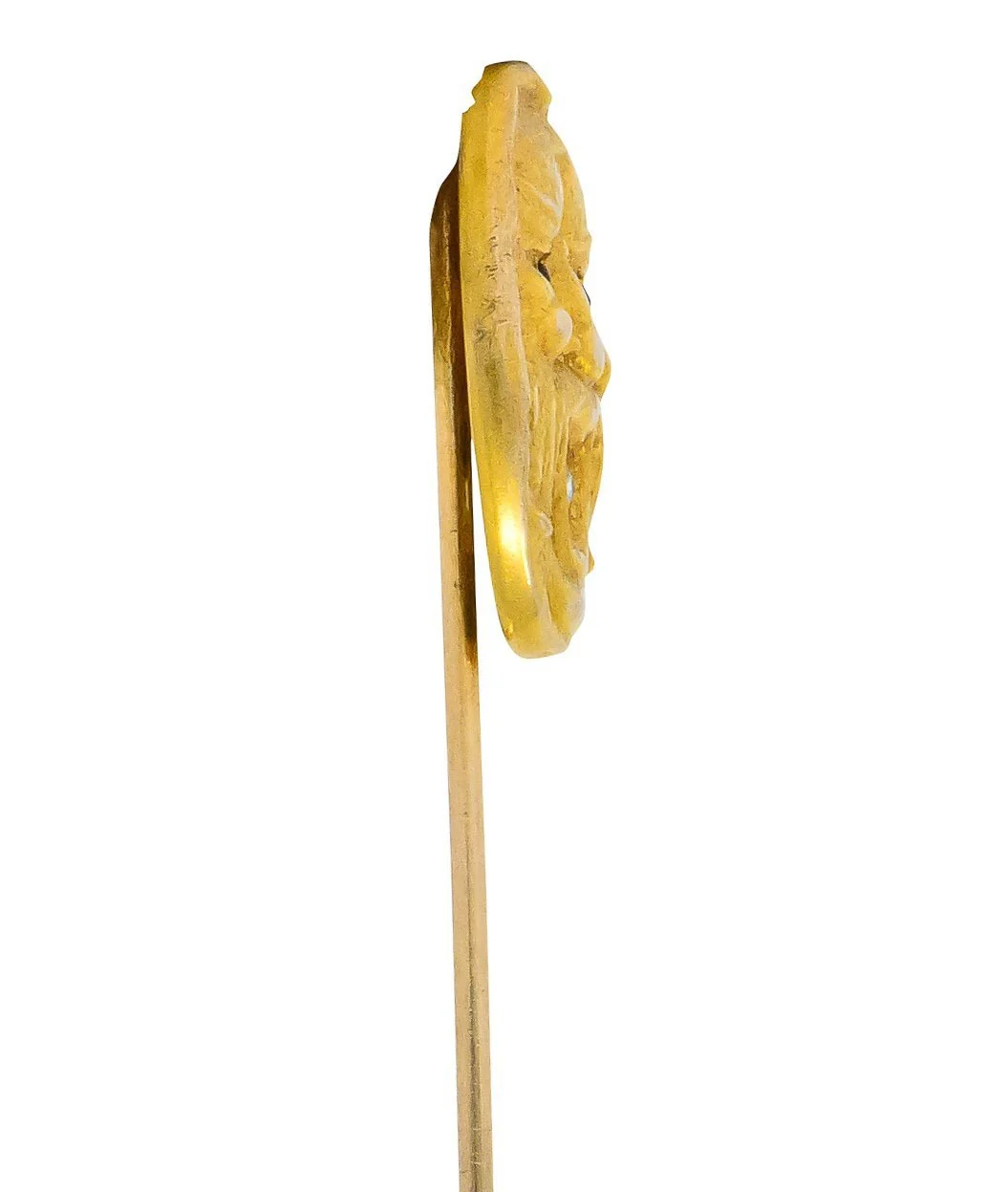 Art Nouveau Diamond 14 Karat Gold Italian Fountain Grotesque Stick pin - Image 4