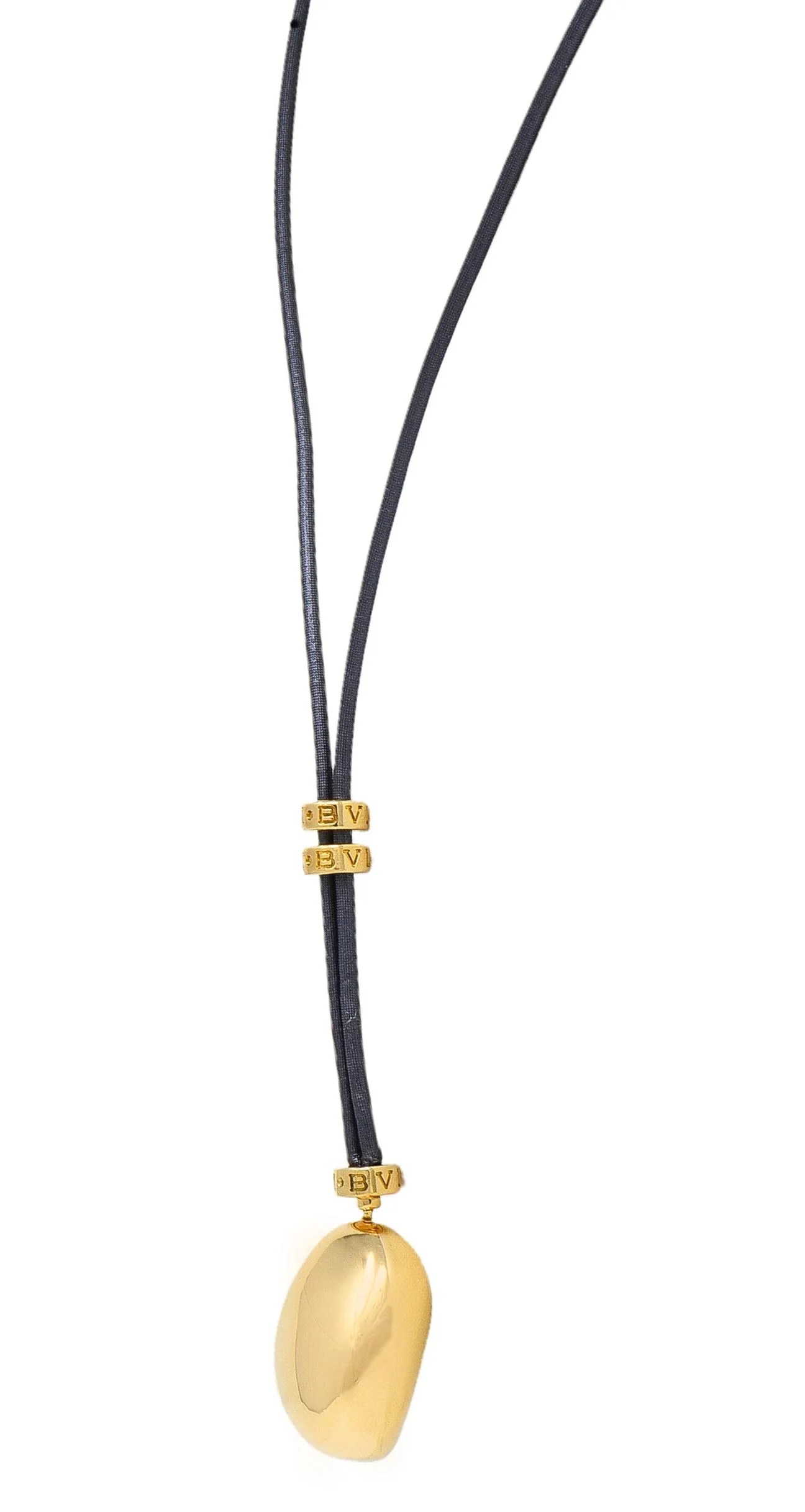 Bulgari 18 Karat Yellow Gold Cord Sassi Mediterranean Eden Nugget Pendant Necklace - Image 4