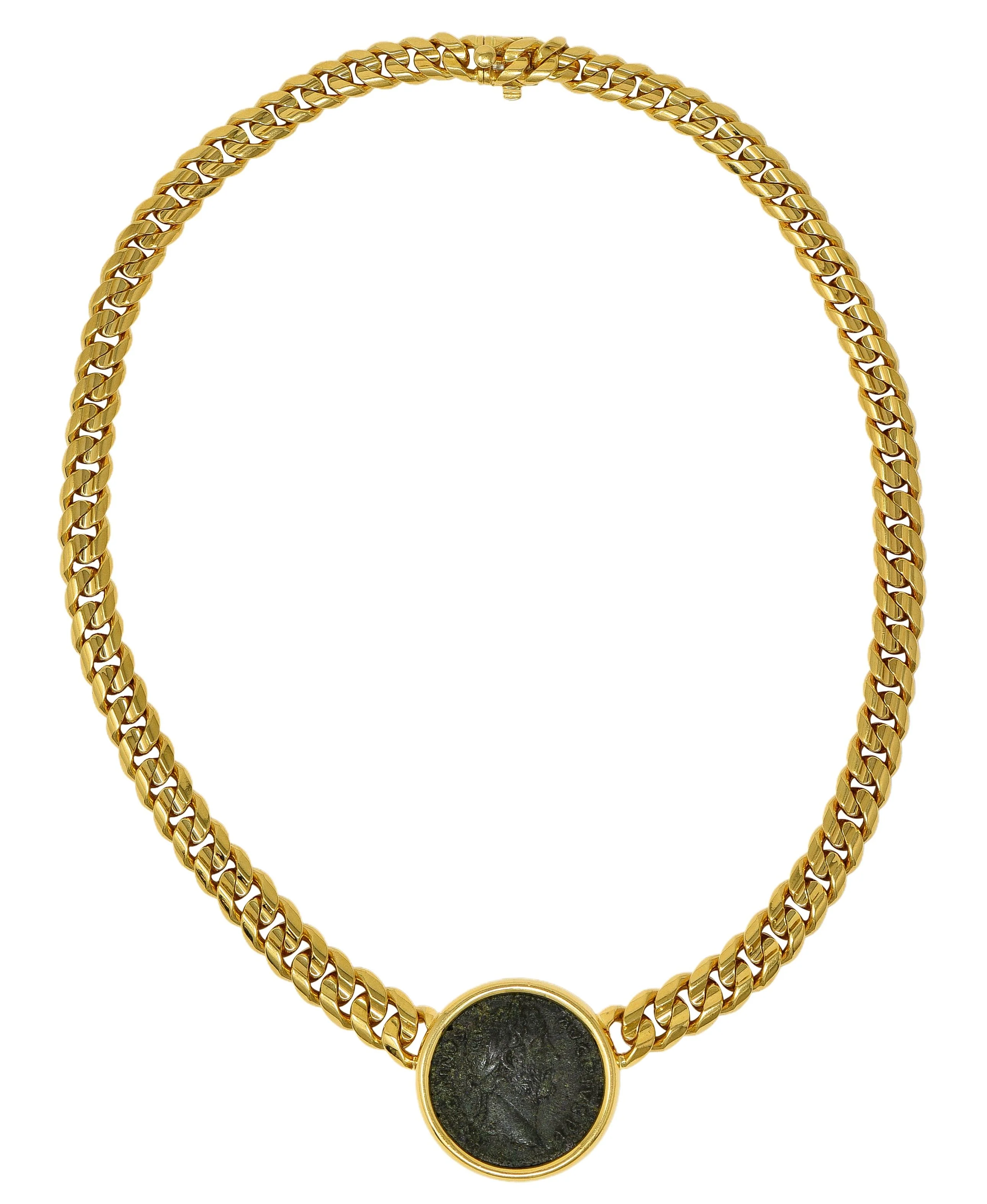 Bulgari 1980's Ancient Coin 18 Karat Yellow Gold Monete Roman Emperor Vintage Collar Necklace - Image 12