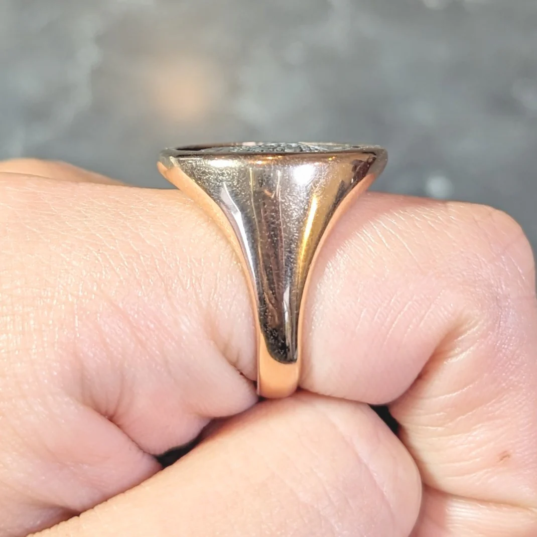Bulgari Ancient Coin 18 Karat Rose Gold Monete Roman Unisex Signet Ring - Image 17