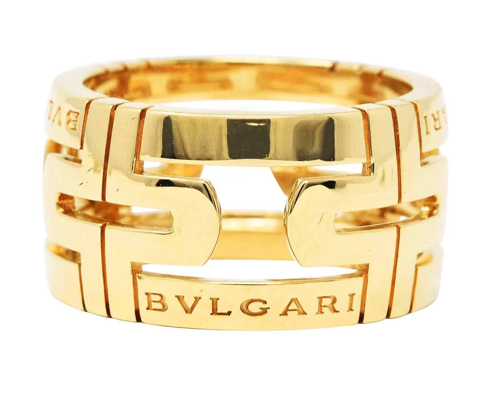 Bulgari Contemporary 18 Karat Gold Parentesi Italian Band Ring