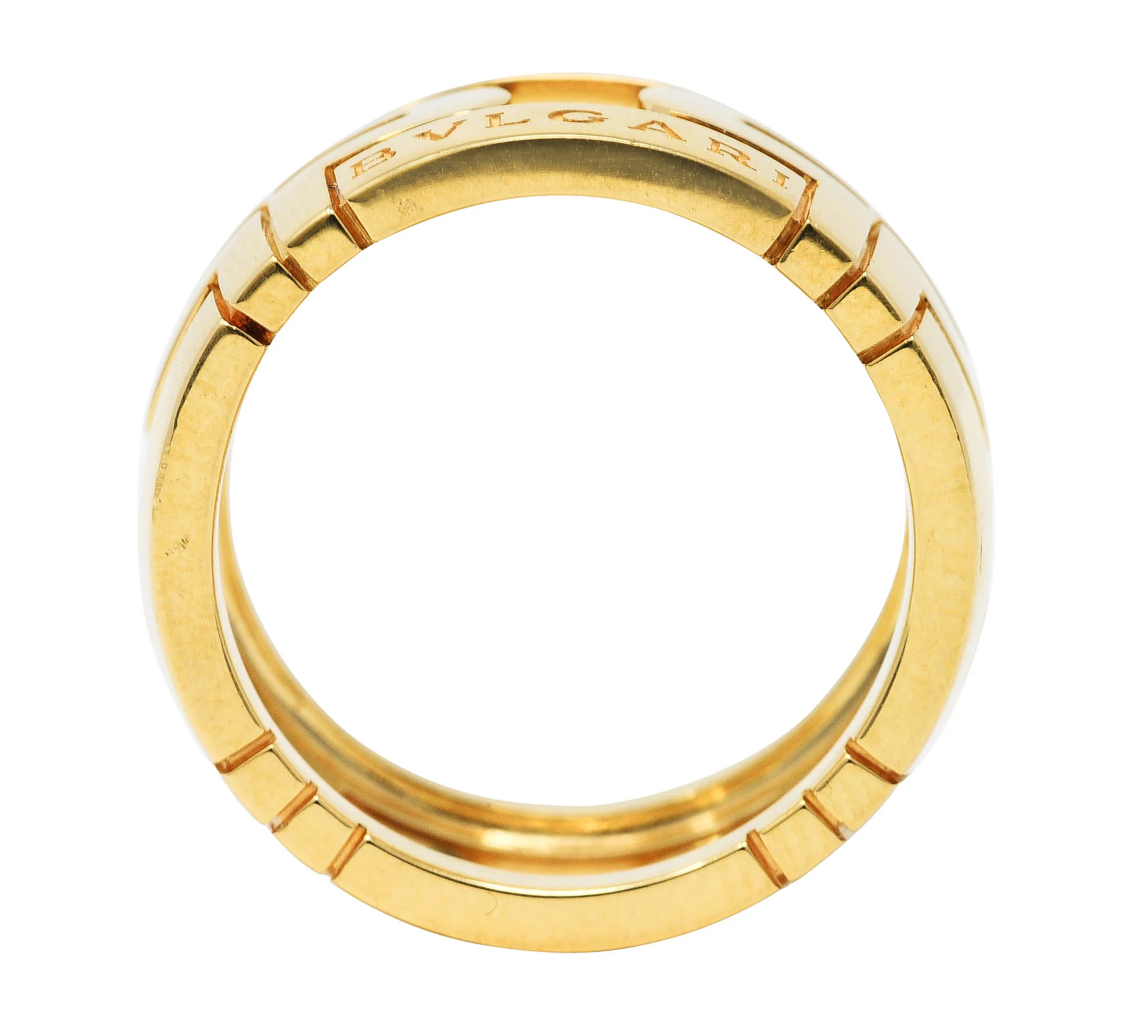 Bulgari Contemporary 18 Karat Gold Parentesi Italian Band Ring - Image 6