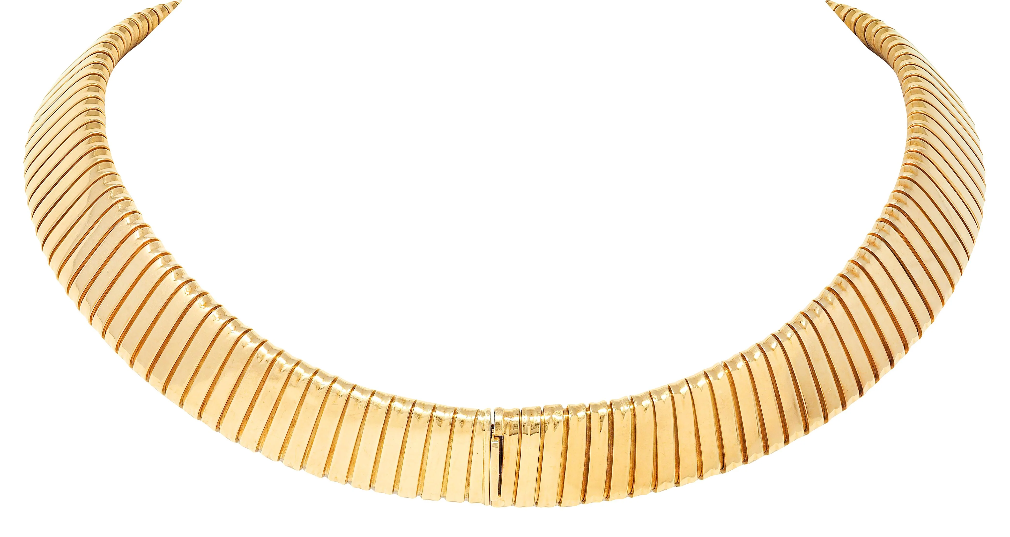 Carlo Weingrill 1980's 18 Karat Yellow Gold Vintage Ancient Roman Coin Tubogas Necklace - Image 5