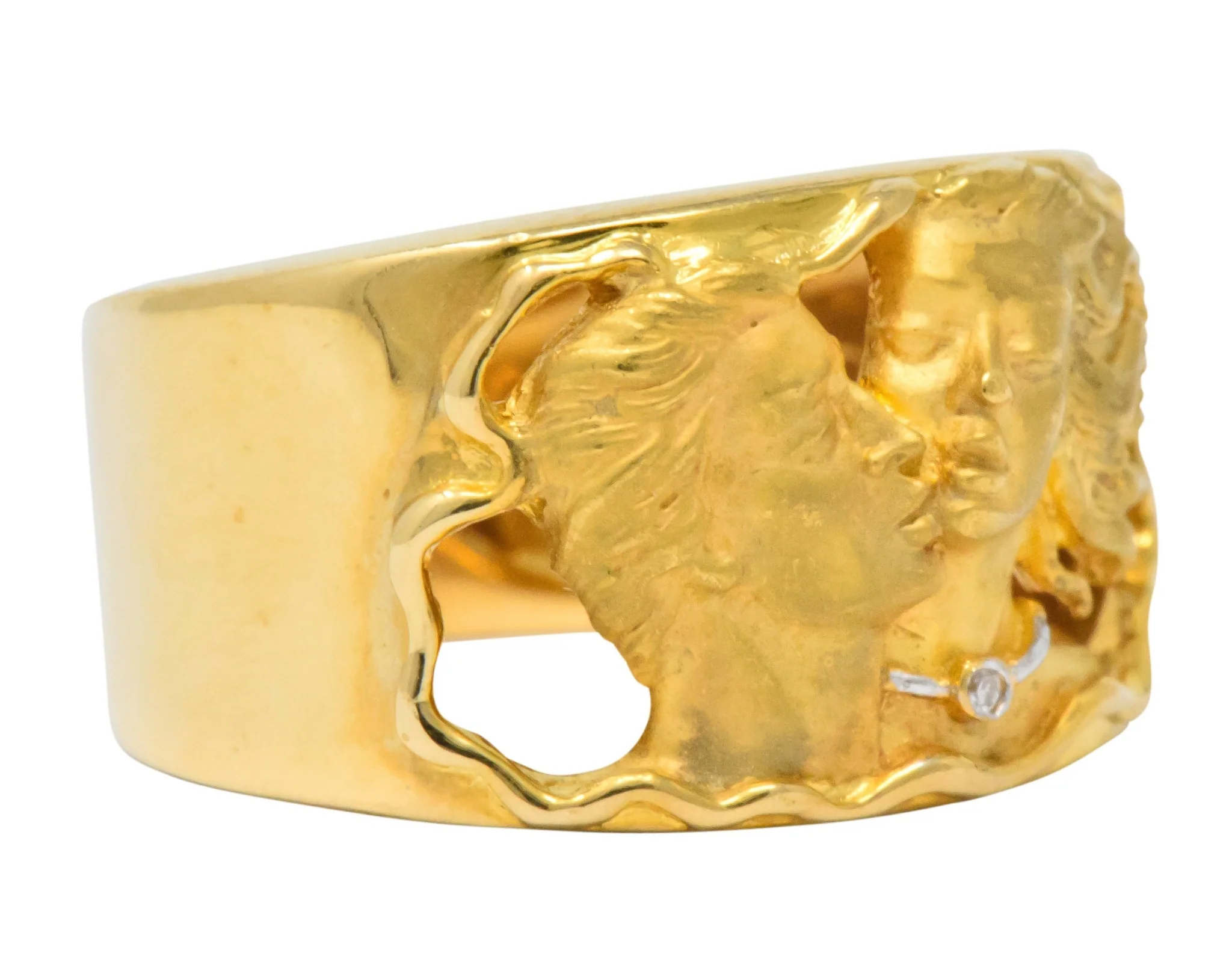 Carrera y Carrera Adam & Eve Diamond 18 Karat Gold Band Ring - Image 4