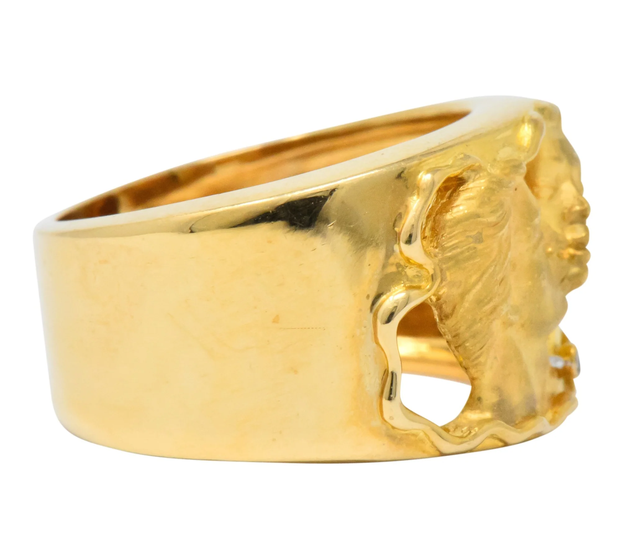 Carrera y Carrera Adam & Eve Diamond 18 Karat Gold Band Ring - Image 5