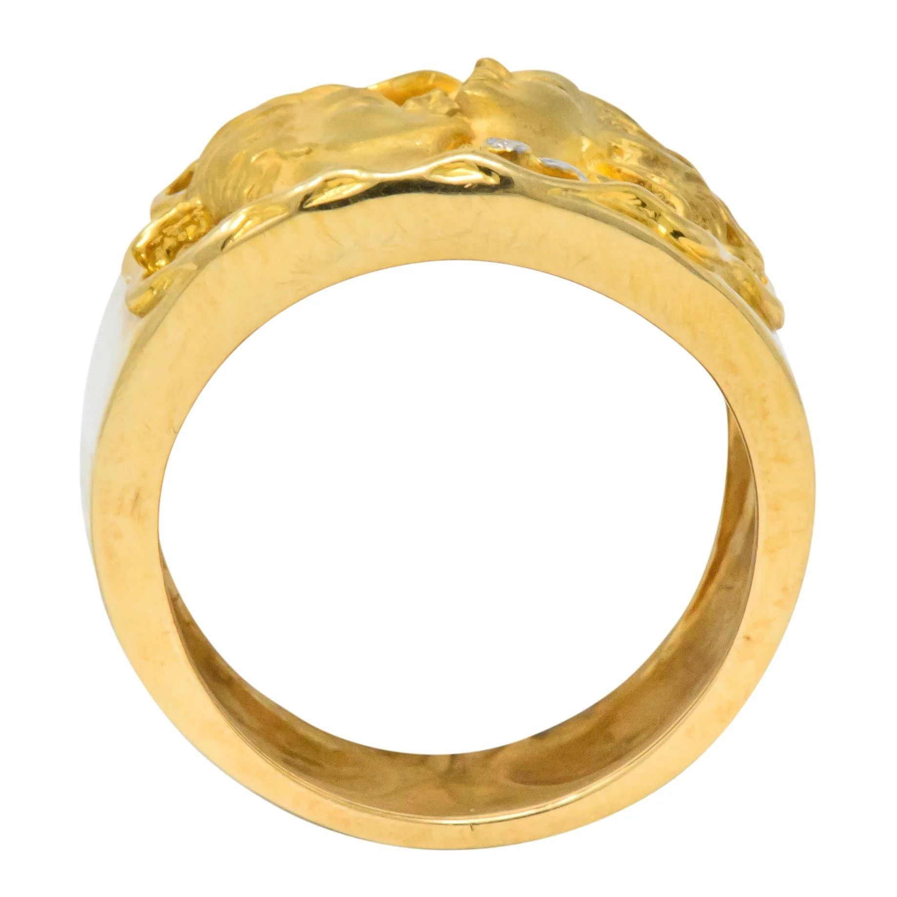 Carrera y Carrera Adam & Eve Diamond 18 Karat Gold Band Ring - Image 7