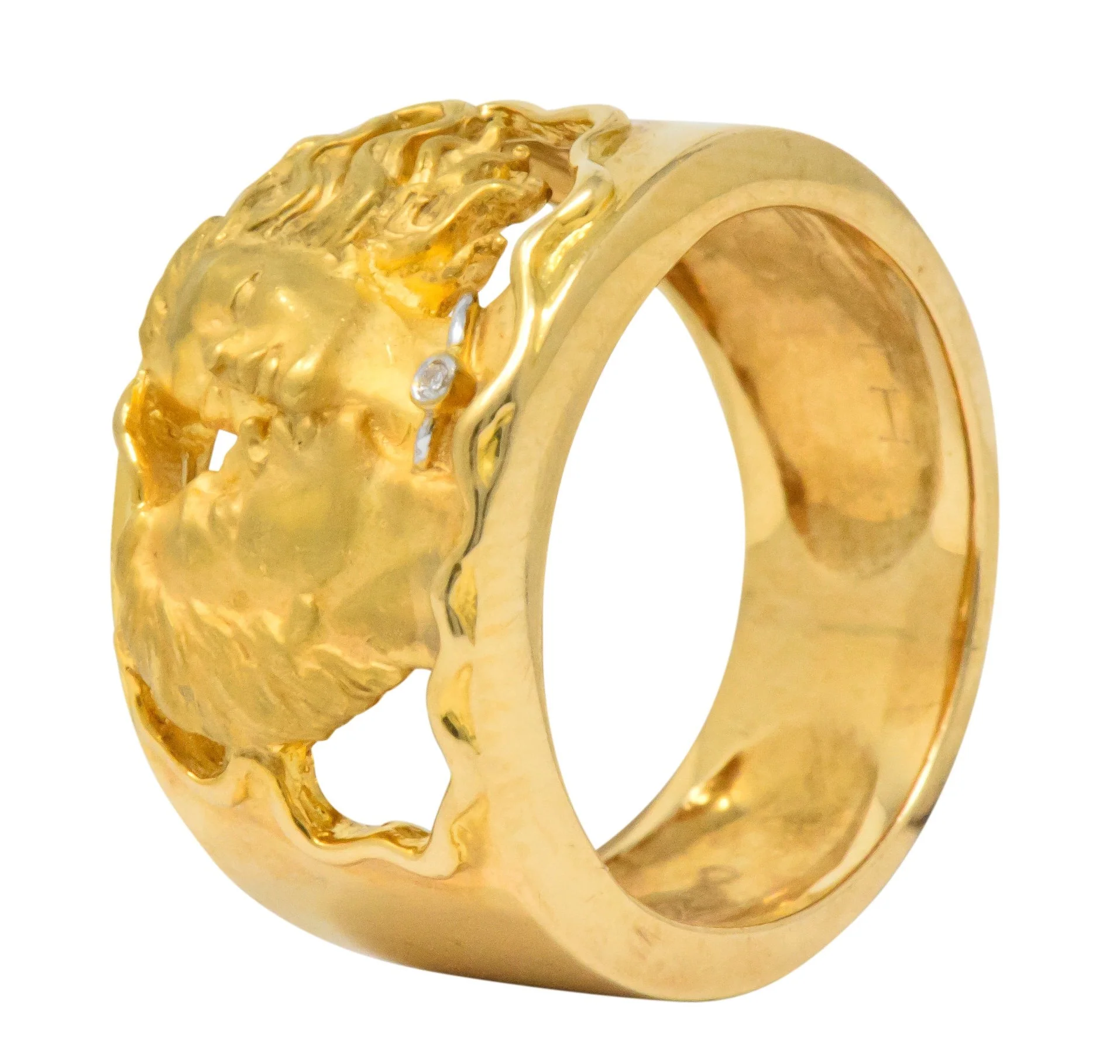 Carrera y Carrera Adam & Eve Diamond 18 Karat Gold Band Ring - Image 8