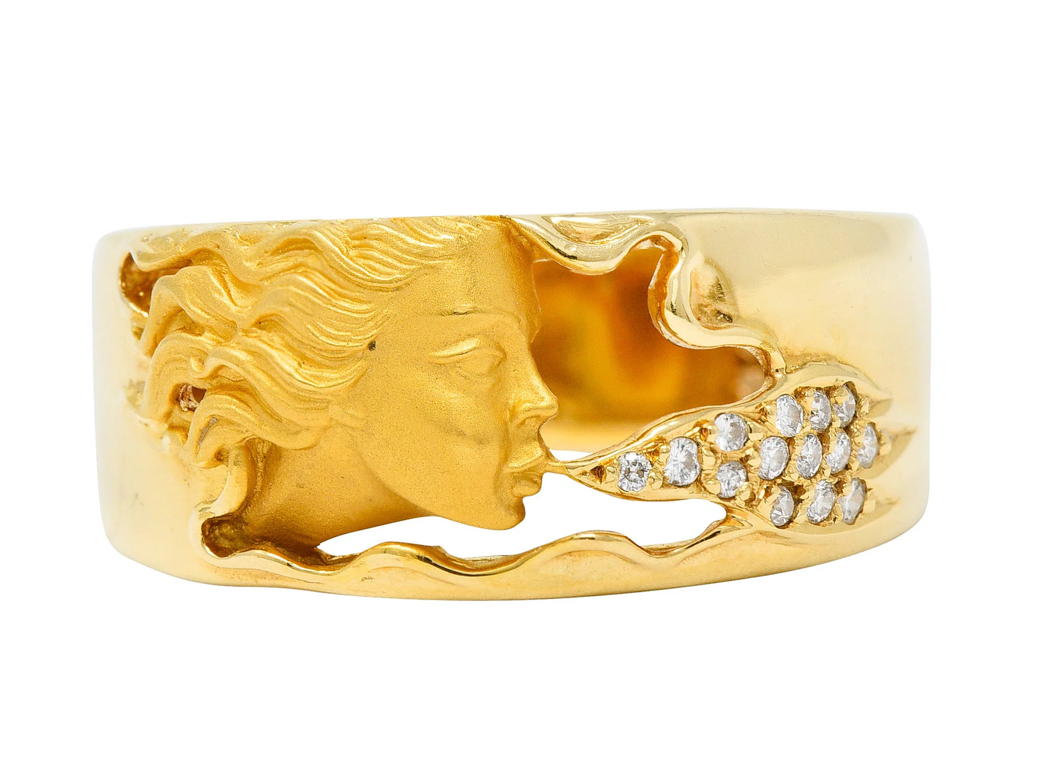 Carrera Y Carrera Diamond 18 Karat Gold Wind Nymph Band Ring