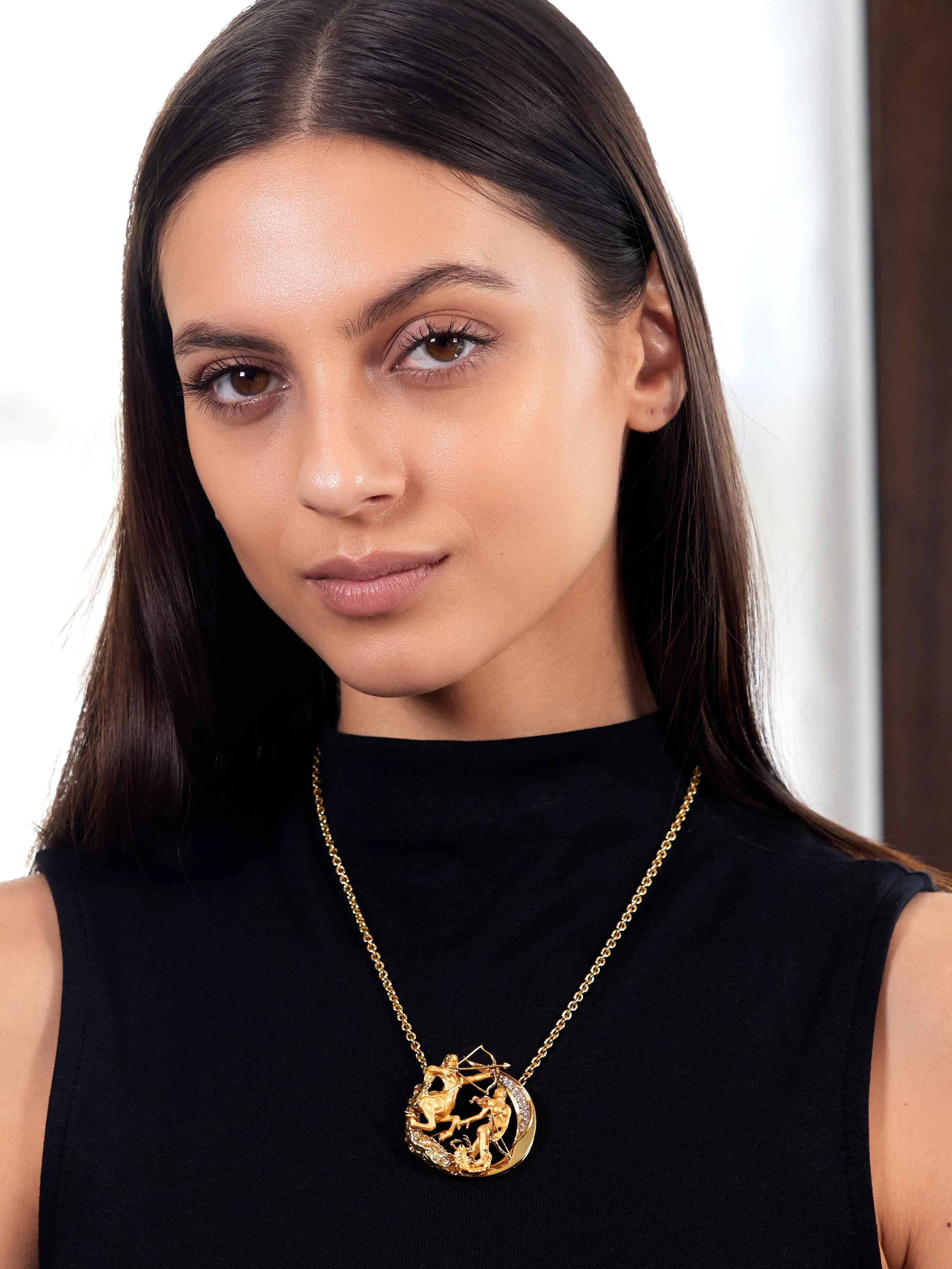 Carrera y Carrera Diamond 18 Karat Yellow Gold Sagittarius Centaur Necklace Brooch - Image 2