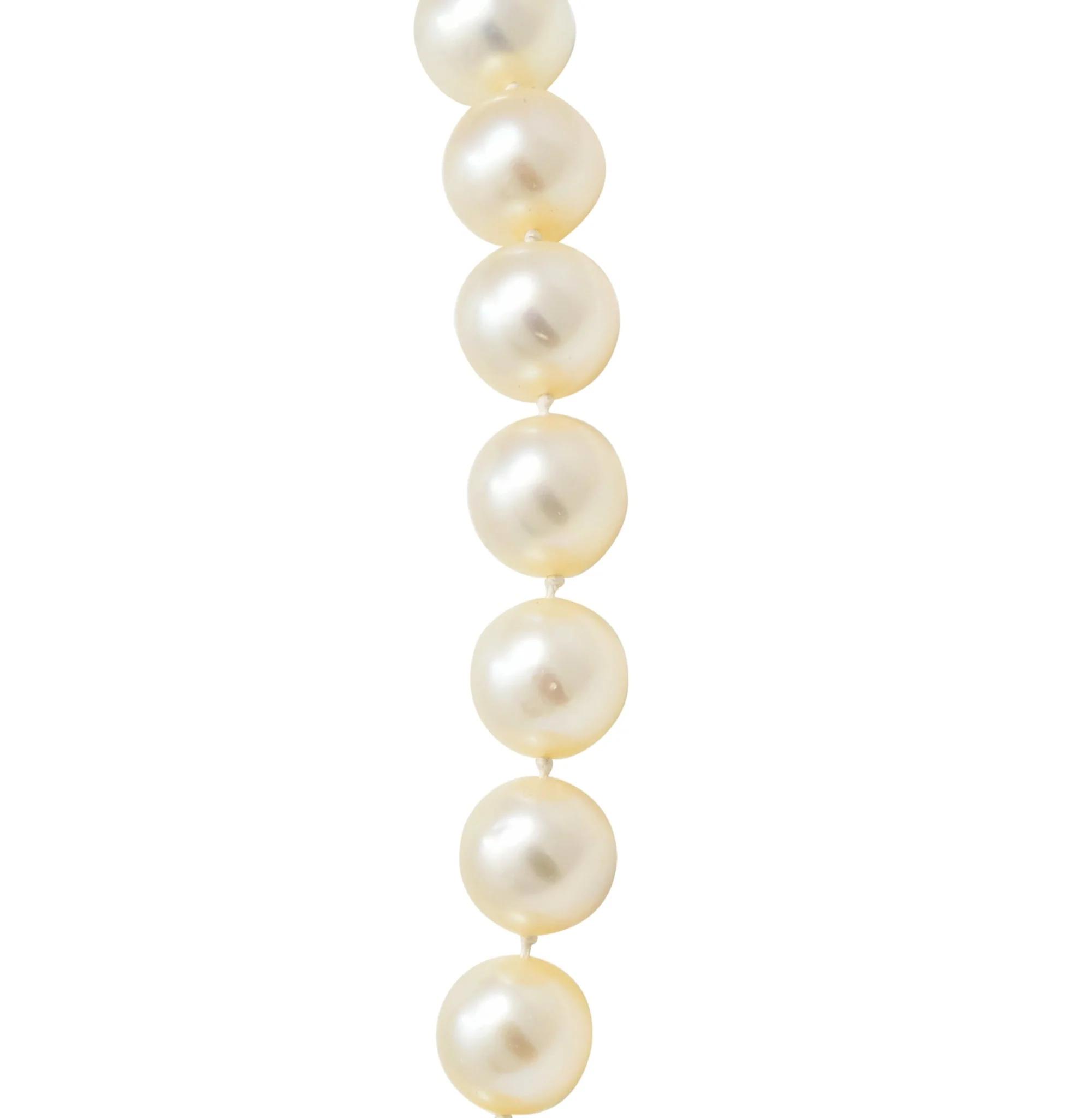 Cartier 1.31 CTW Diamond Cultured Pearl Platinum Knotted Strand Necklace GIA - Image 5