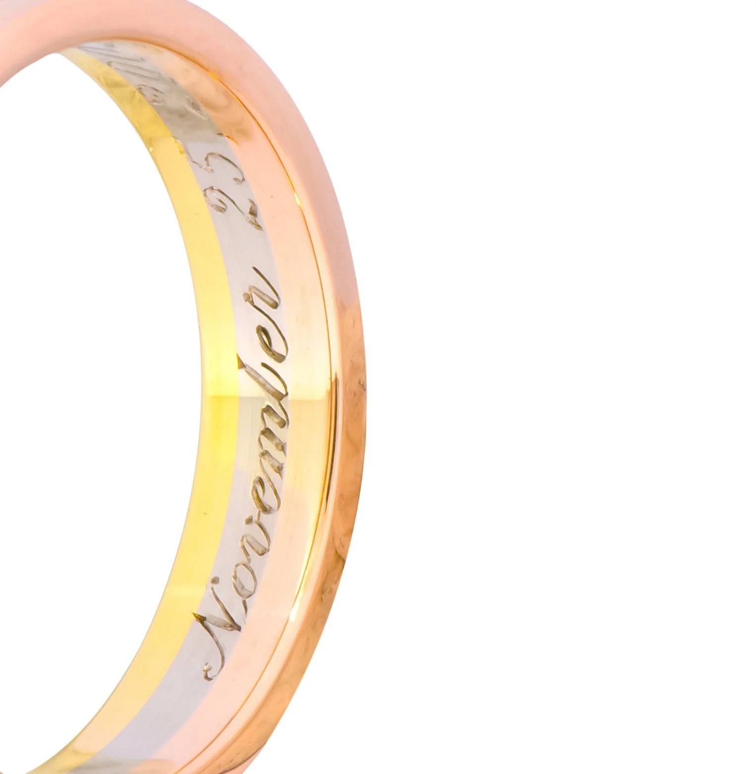 Cartier 18 Karat Tri-Gold Trinity Unisex Band Ring - Image 3