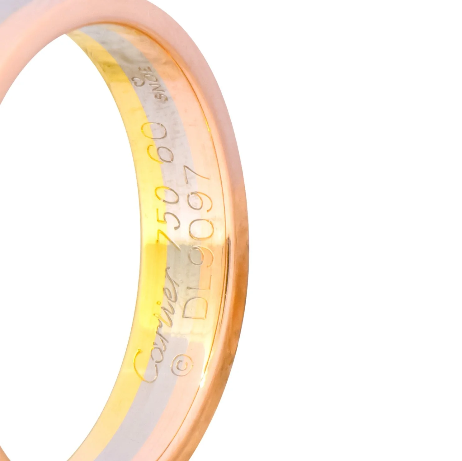 Cartier 18 Karat Tri-Gold Trinity Unisex Band Ring - Image 4