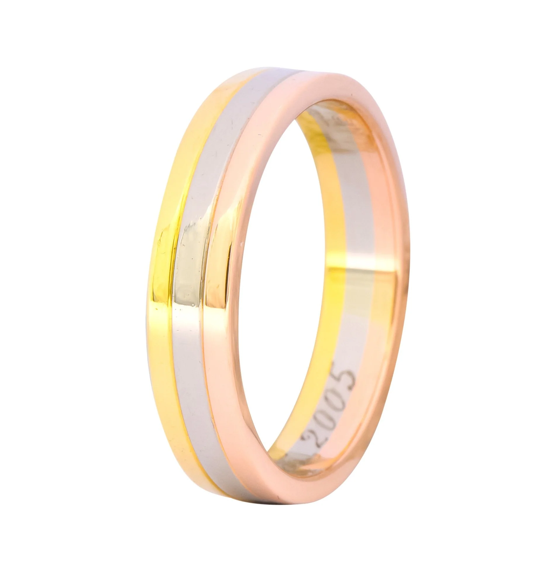 Cartier 18 Karat Tri-Gold Trinity Unisex Band Ring - Image 6