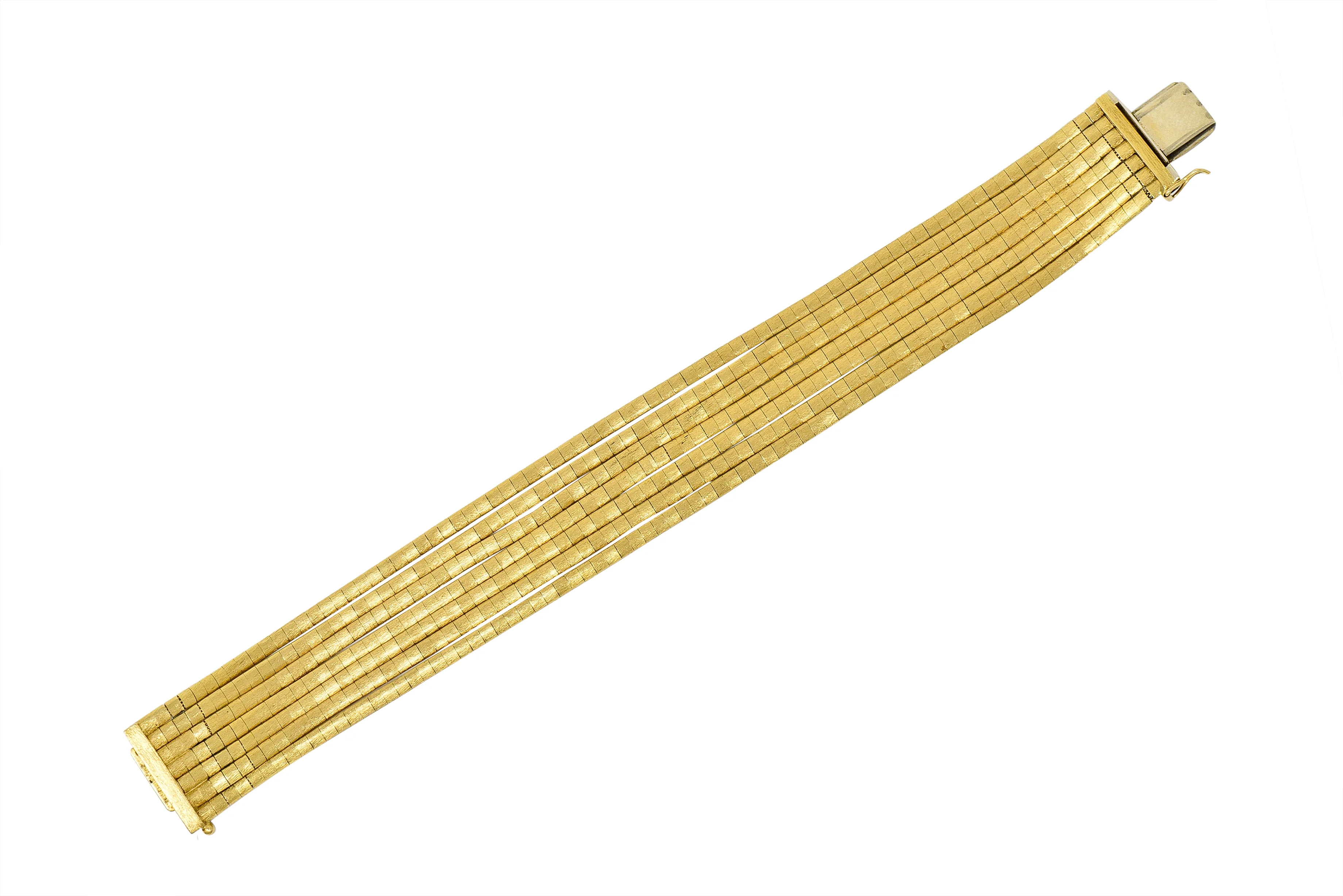 Cartier 1970's Vintage 18 Karat Gold Multi-Strand Bracelet
