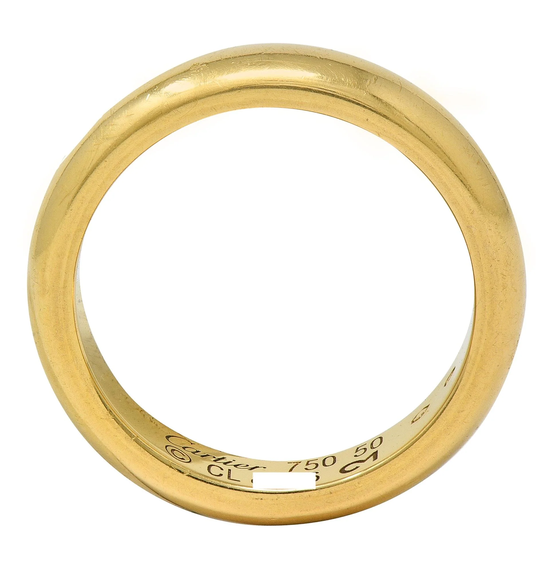 Cartier 2000's 18 Karat Yellow Gold Wedding Band Ring - Image 5