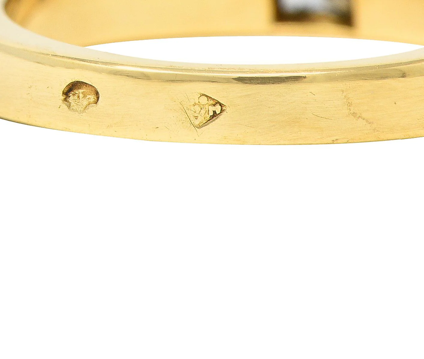 Cartier France 1997 0.25 Ct Princess Cut Diamond 18 Karat Gold Vintage Tank Ring - Image 8