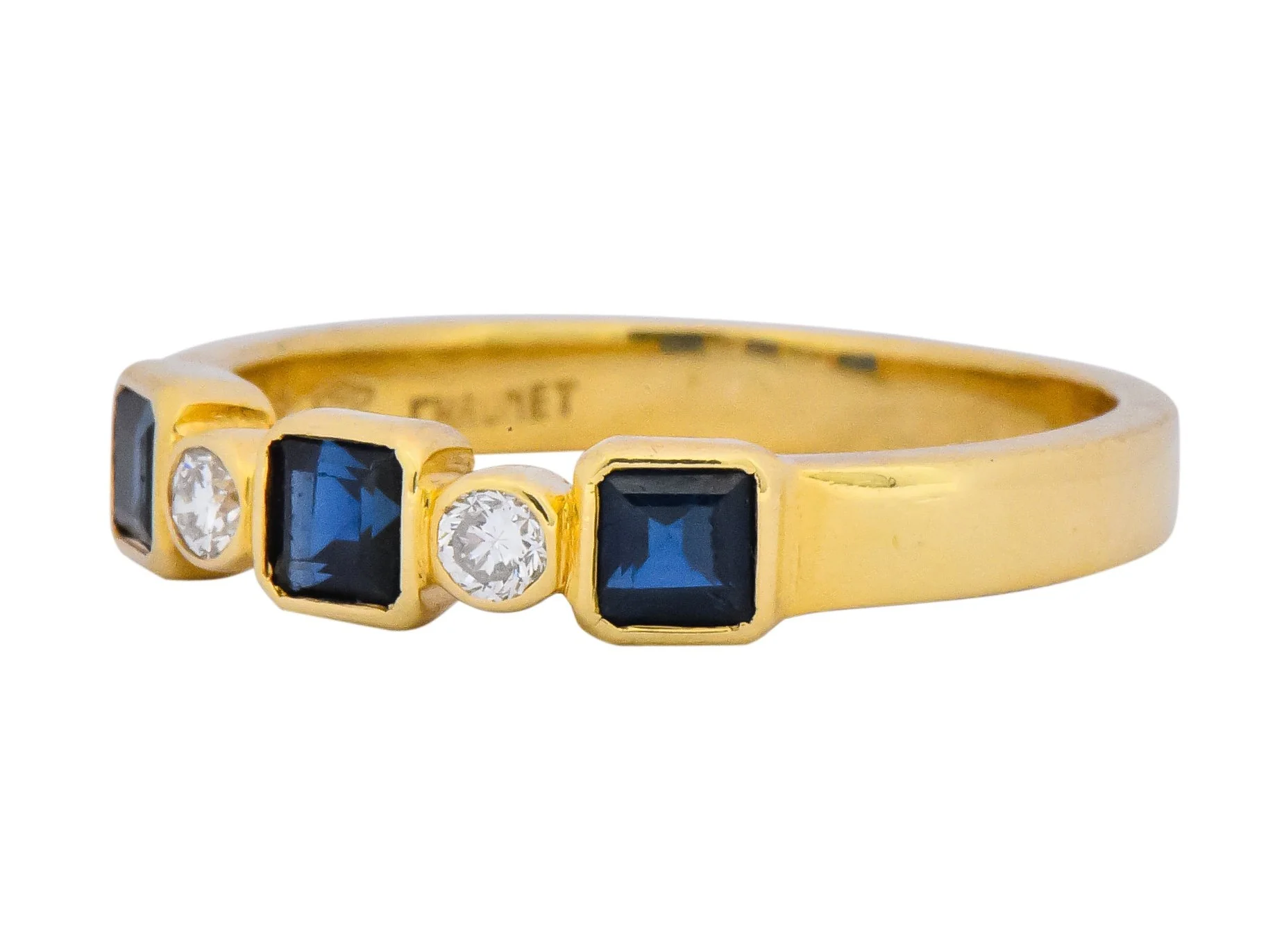 Chaumet Paris Sapphire Diamond 18 Karat Gold Stacking Ring - Image 6