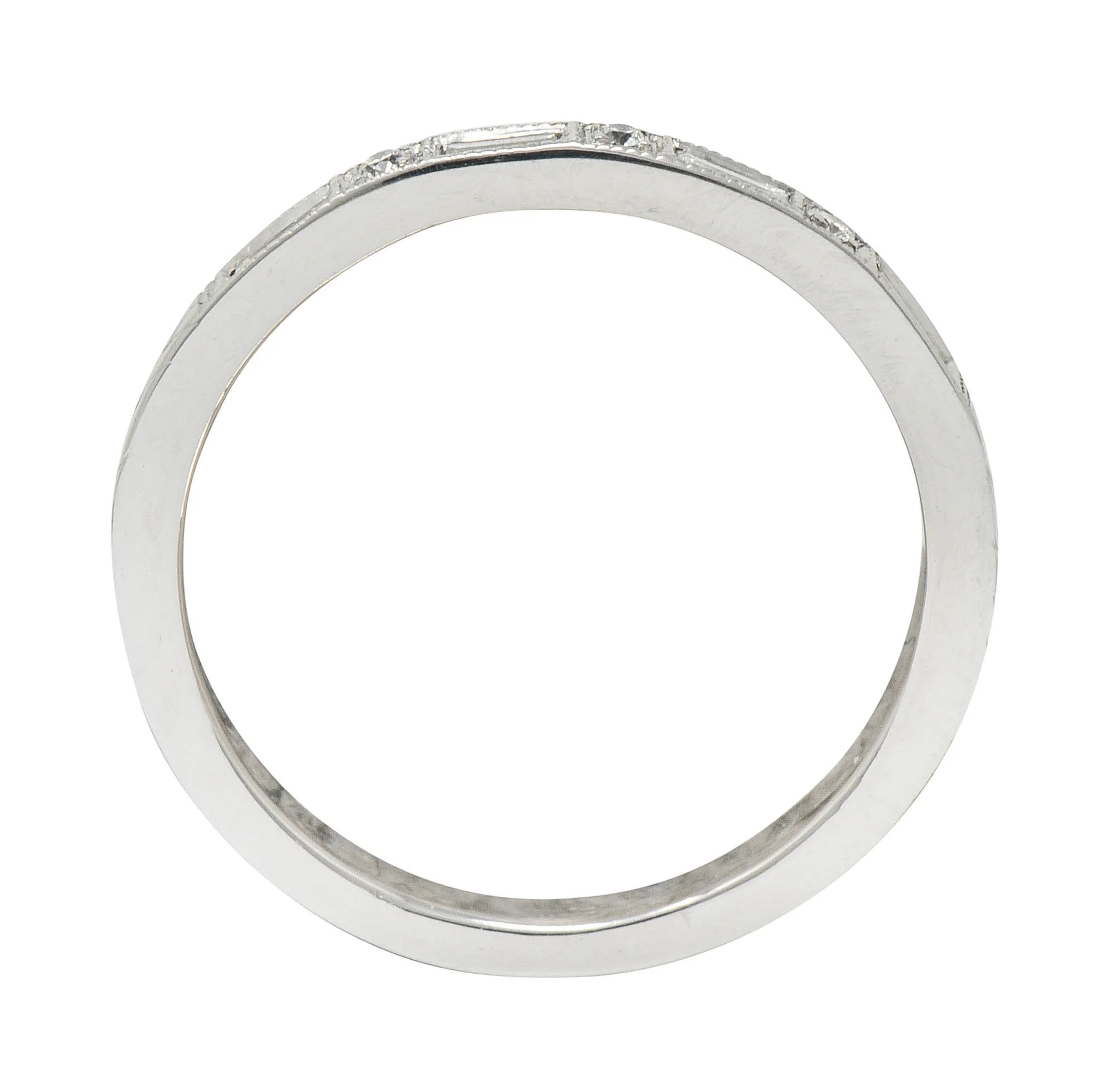 Contemporary 0.50 CTW Diamond 14 Karat Gold Foliate Stacking Band - Image 7