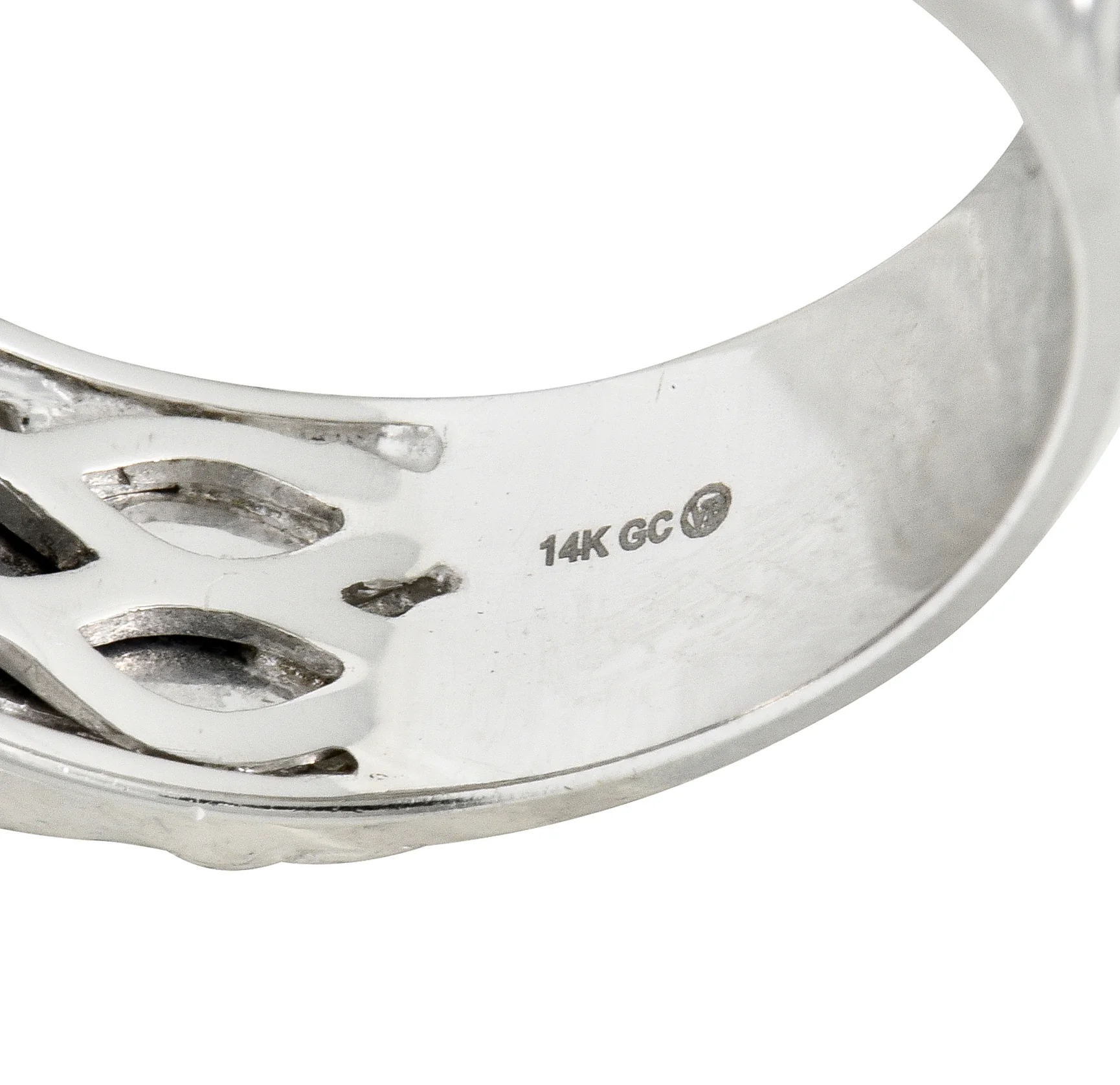 Contemporary 1.00 CTW Diamond 14 Karat White Gold Unisex Band Ring - Image 7