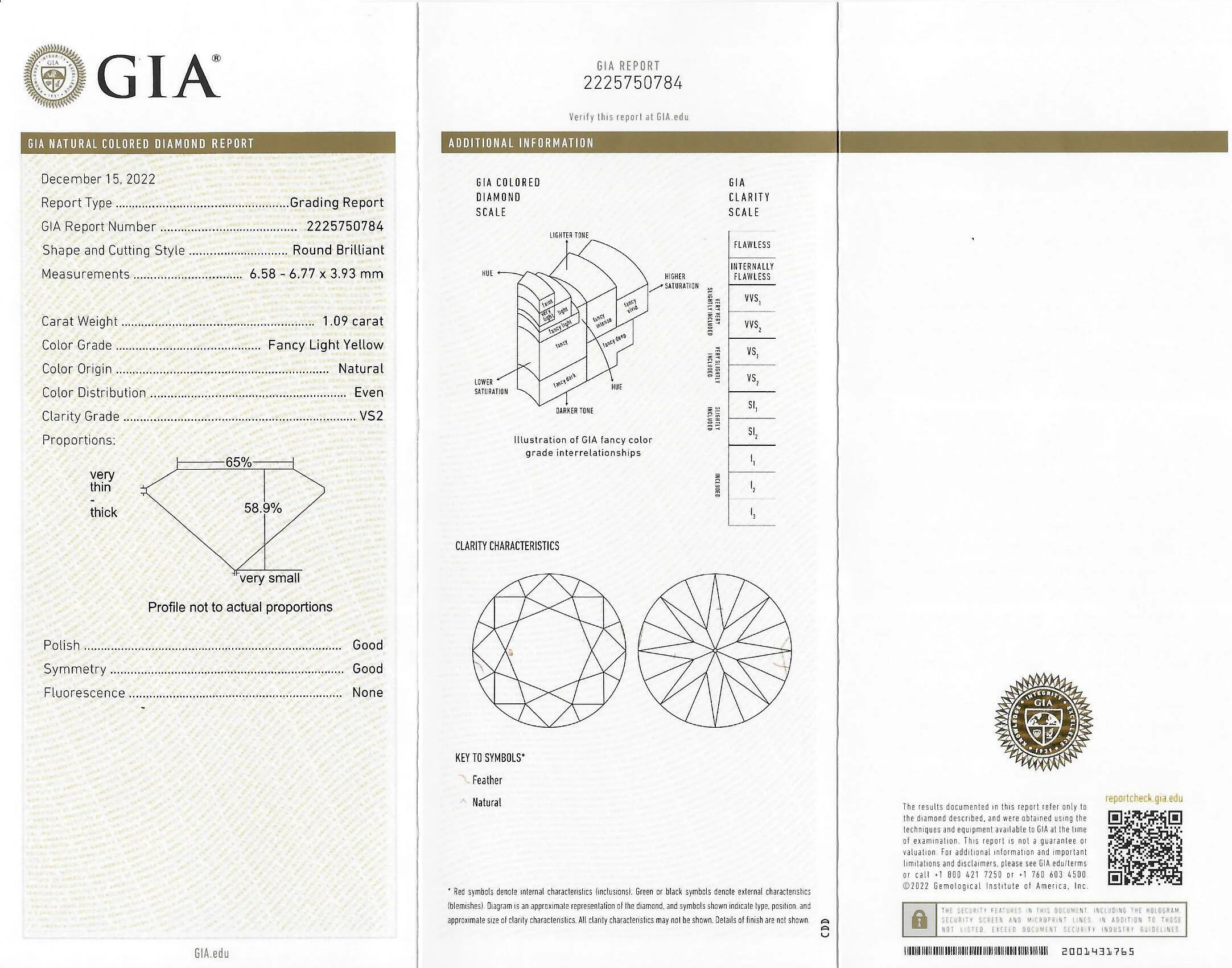 Contemporary 1.65 CTW Fancy Light Yellow Diamond 18 Karat Yellow Gold Halo Engagement Ring GIA - Image 13
