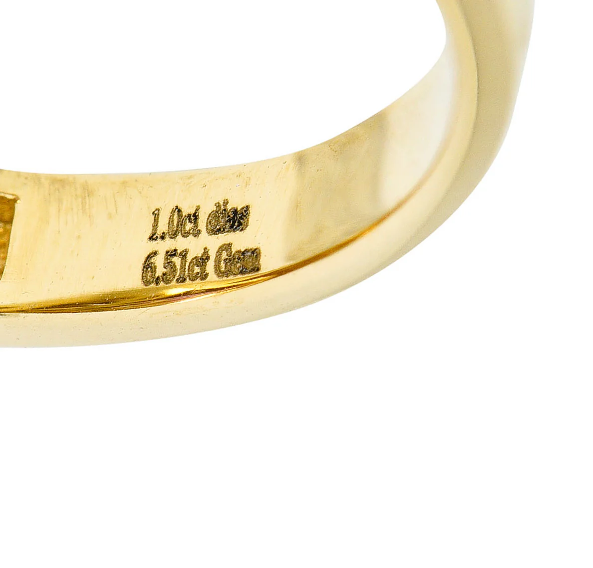 Contemporary 7.51 CTW Spinel Diamond 14 Karat Gold Gemstone Ring - Image 7