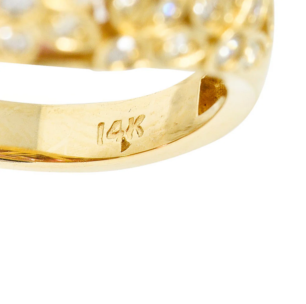 Contemporary 7.51 CTW Spinel Diamond 14 Karat Gold Gemstone Ring - Image 8