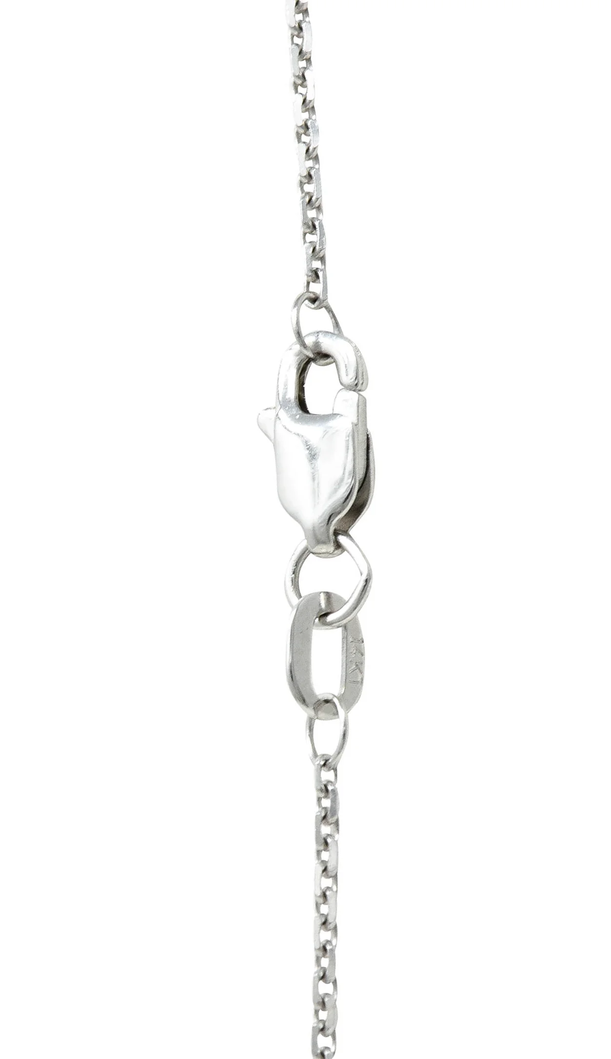 Contemporary Diamond 18 Karat White Gold Twisted Rope Pendant Necklace - Image 7