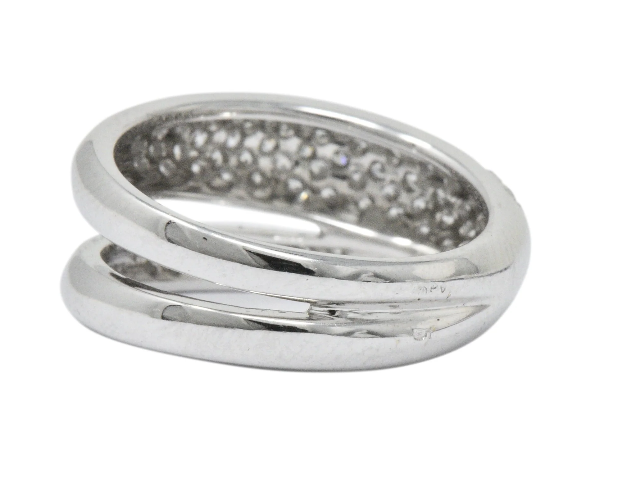 Damiani Contemporary 1.20 CTW Diamond 18 Karat White Gold Alternative Ring With Box - Image 6