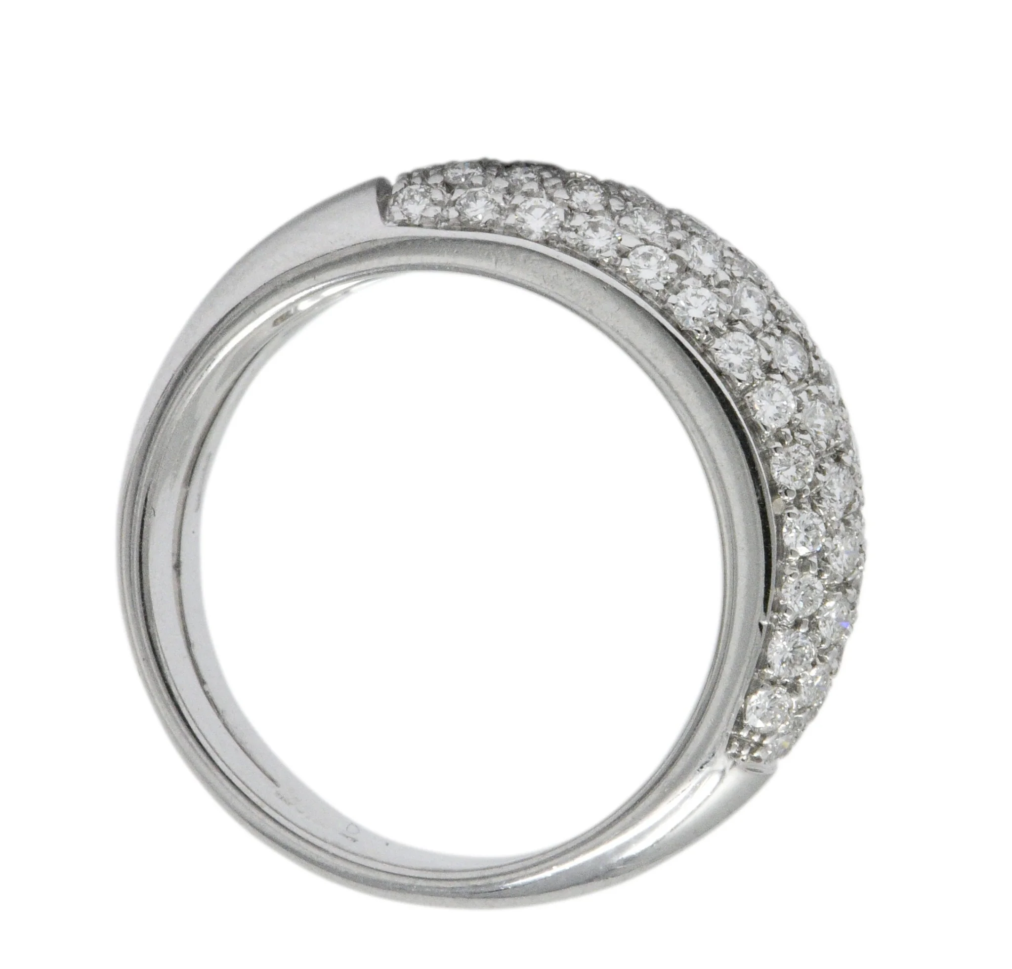 Damiani Contemporary 1.20 CTW Diamond 18 Karat White Gold Alternative Ring With Box - Image 7
