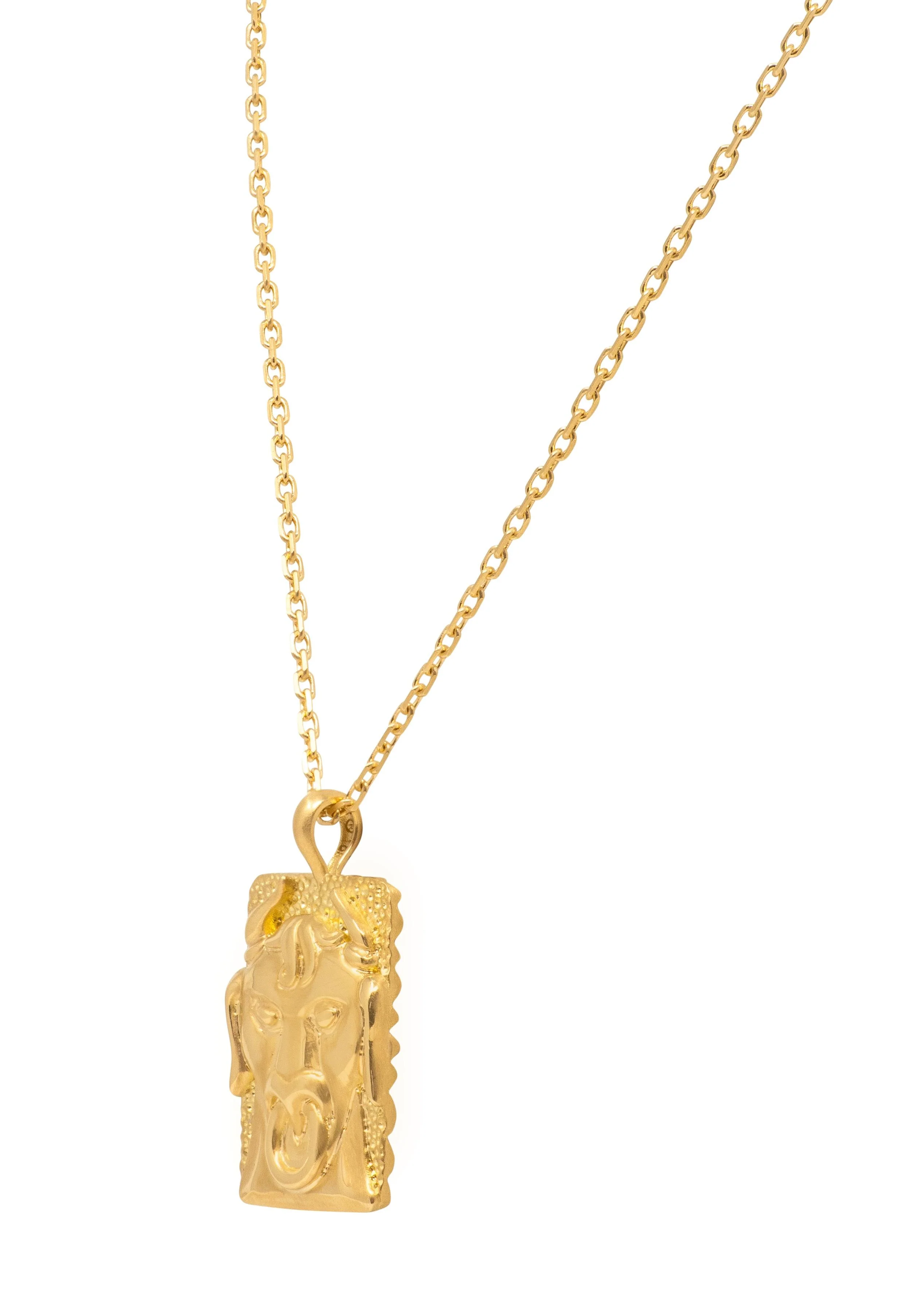 David Webb Contemporary 18 Karat Yellow Gold Taurus Zodiac Pendant Necklace - Image 4