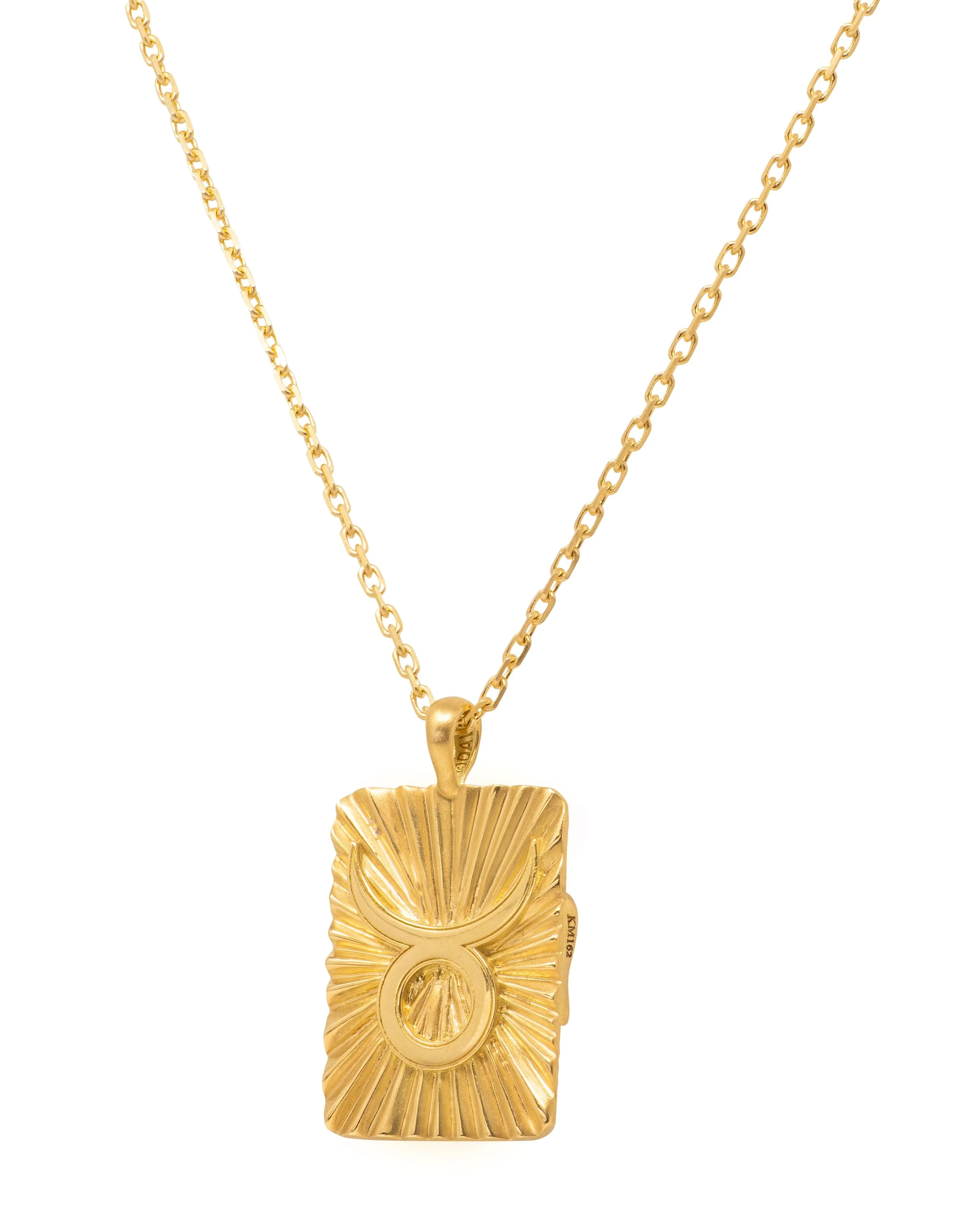 David Webb Contemporary 18 Karat Yellow Gold Taurus Zodiac Pendant Necklace - Image 5