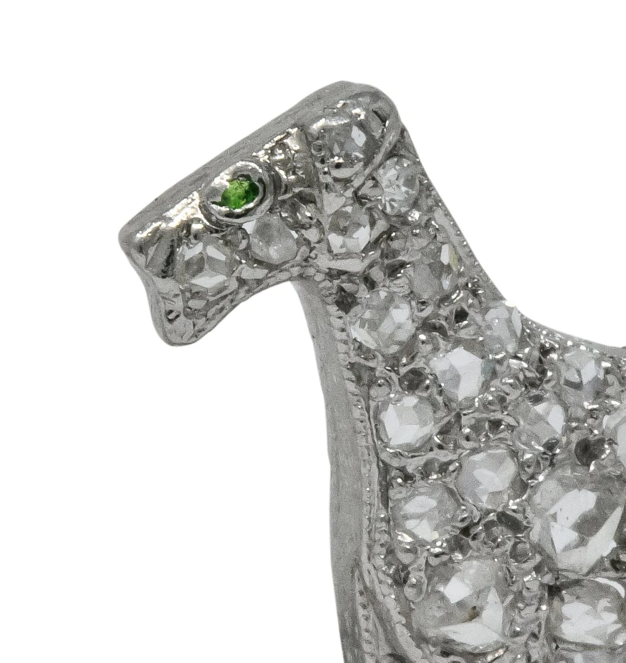 Edwardian 0.50 CTW Diamond Platinum Airedale Terrier Dog Charm - Image 5