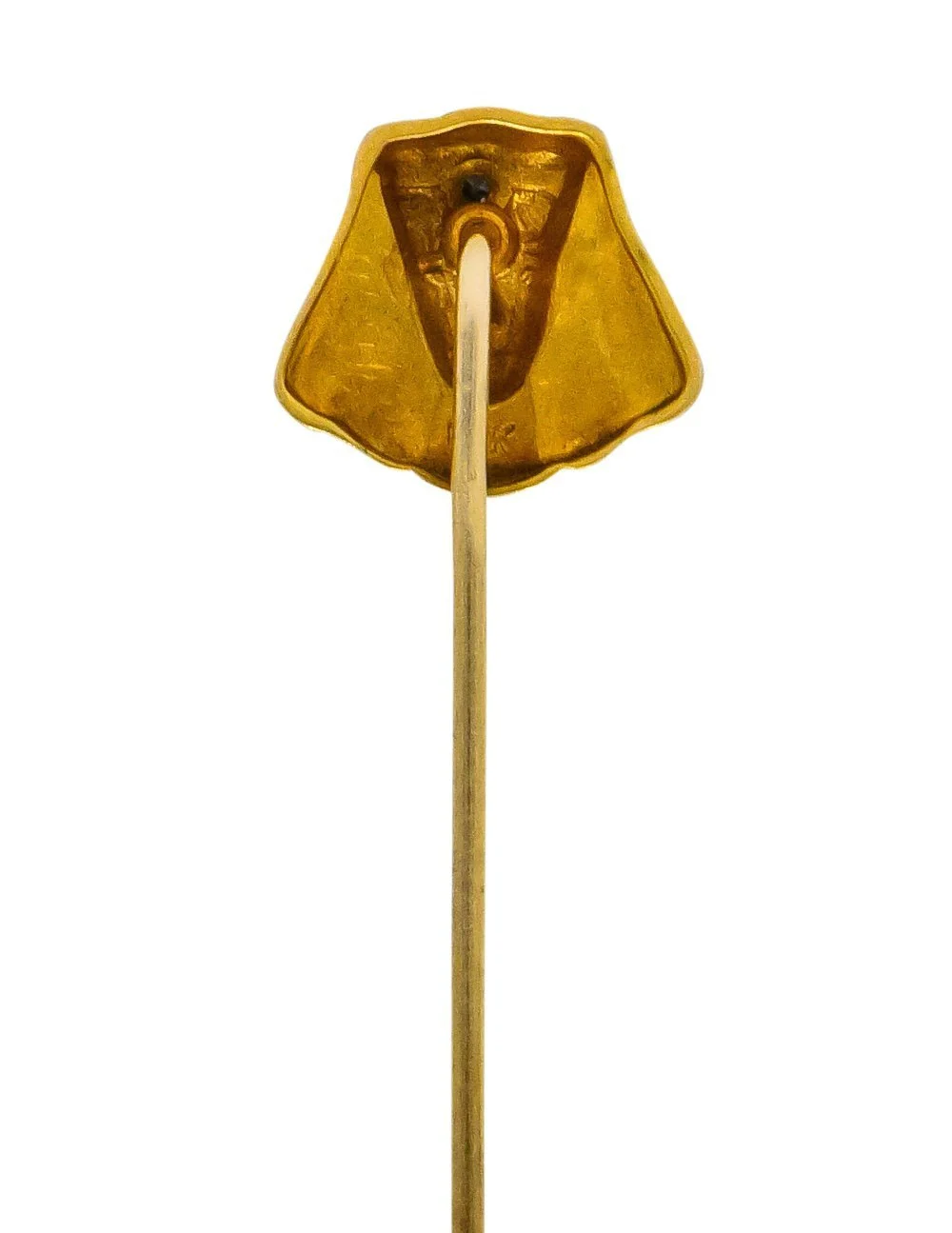 Egyptian Revival Diamond 14 Karat Gold Pharaoh Stickpin - Image 4