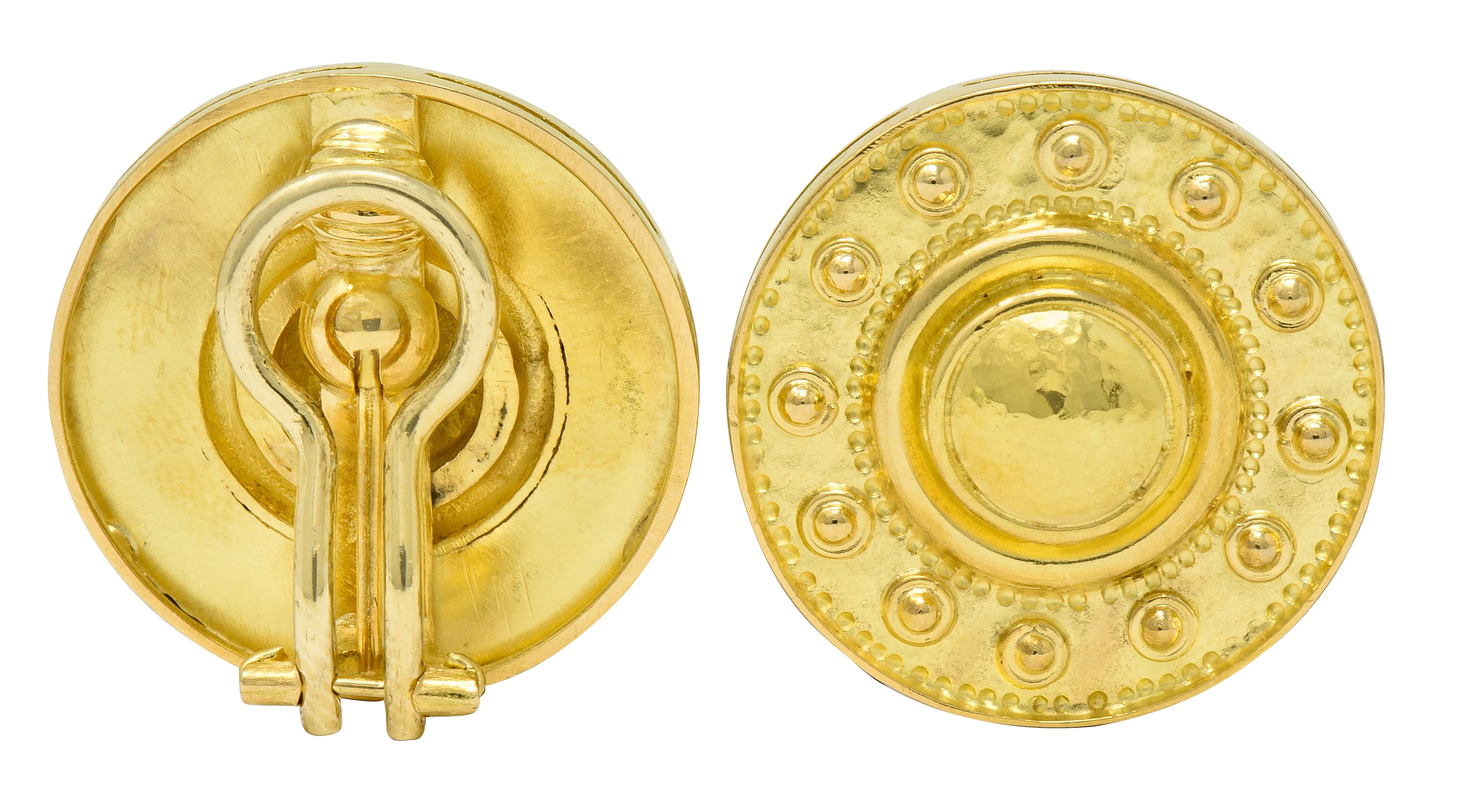 Elizabeth Locke Contemporary 18 Karat Gold Daisy Earrings - Image 10