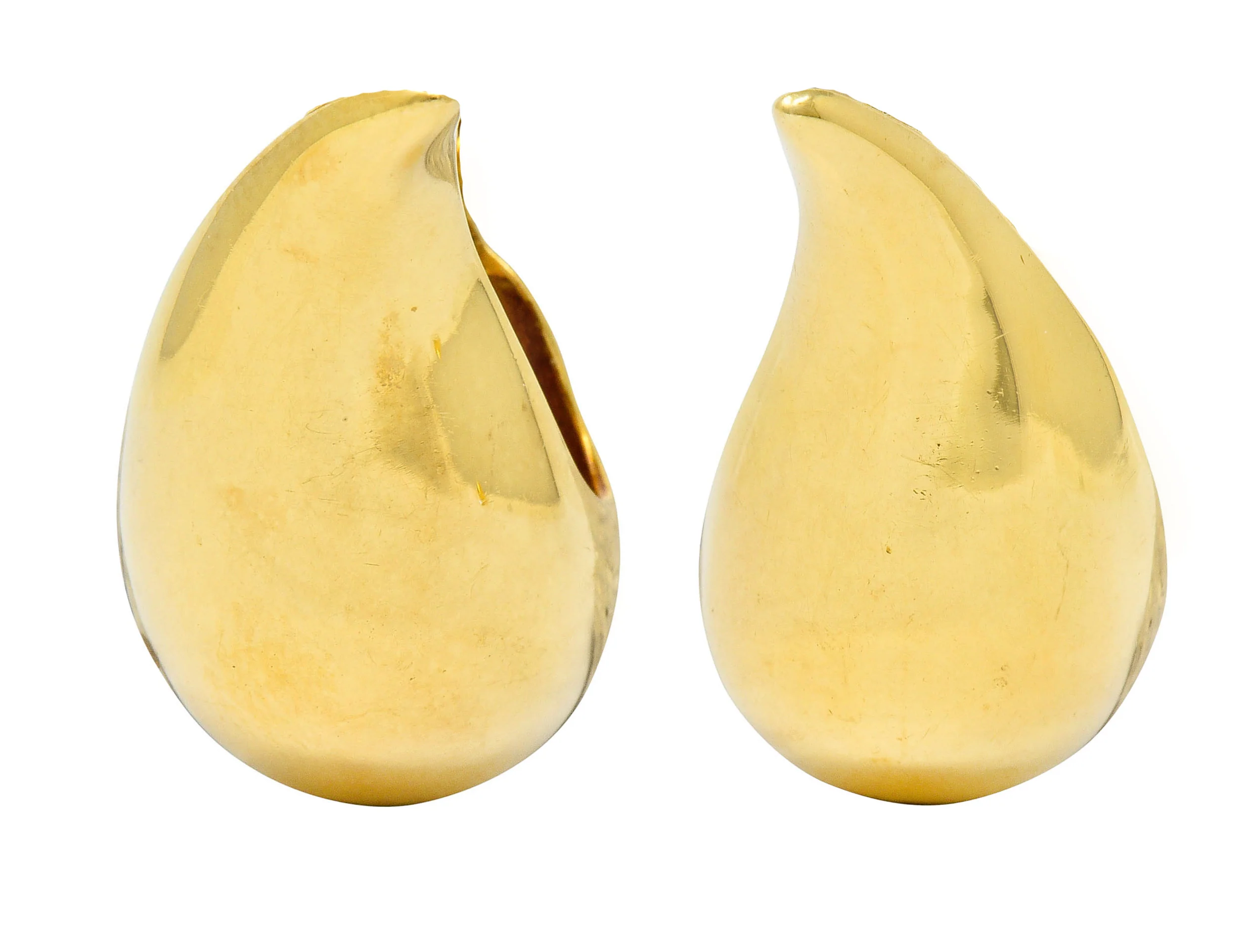Elsa Peretti Tiffany & Co. 18 Karat Gold Vintage Teardrop Earrings