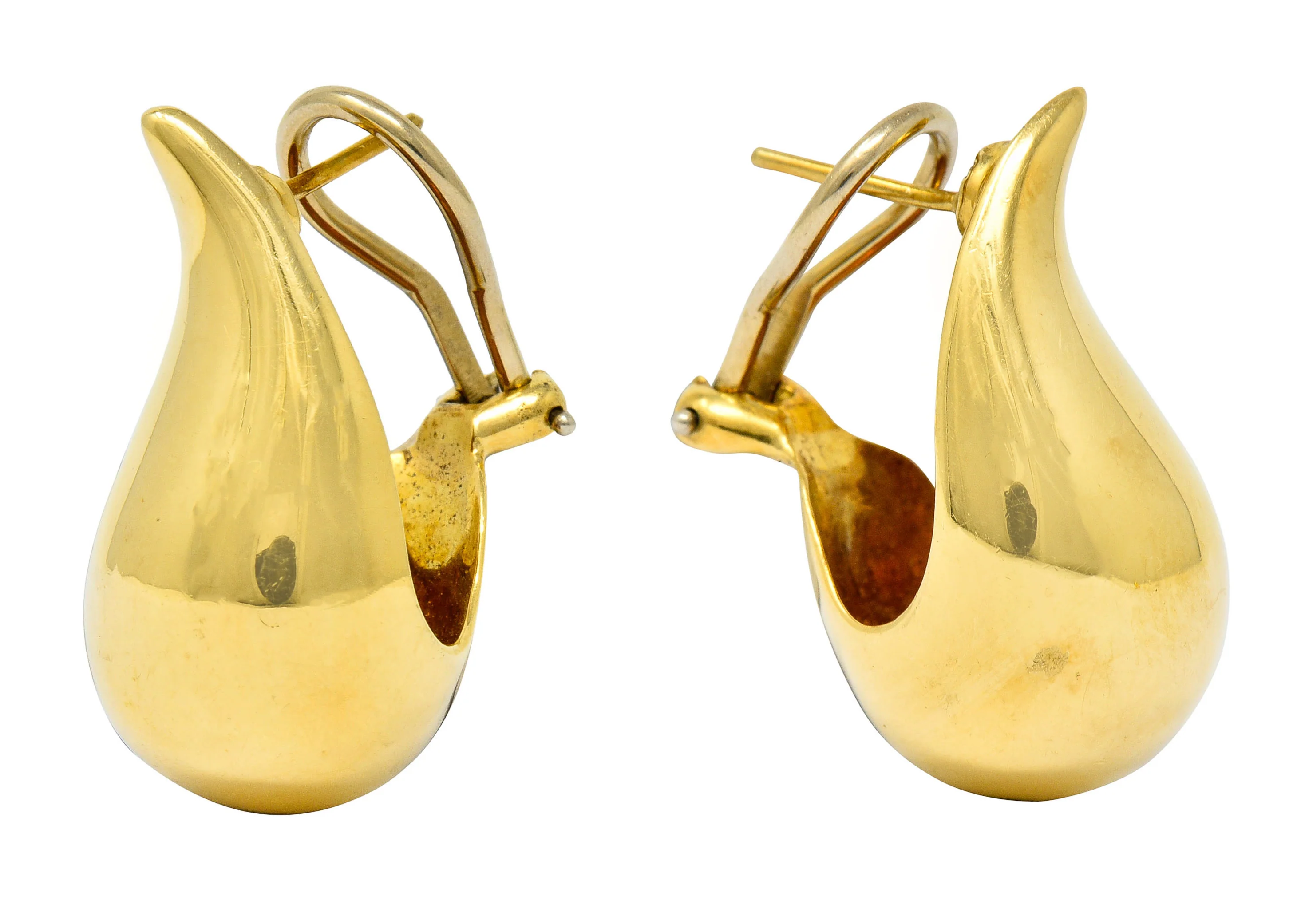 Elsa Peretti Tiffany & Co. 18 Karat Gold Vintage Teardrop Earrings - Image 5