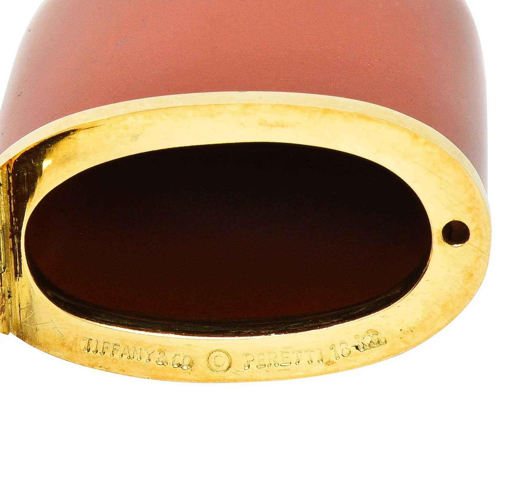 Elsa Peretti Tiffany & Co. 1980's Jasper 18 Karat Gold Vintage Bean Pill Box Lighter Case - Image 9