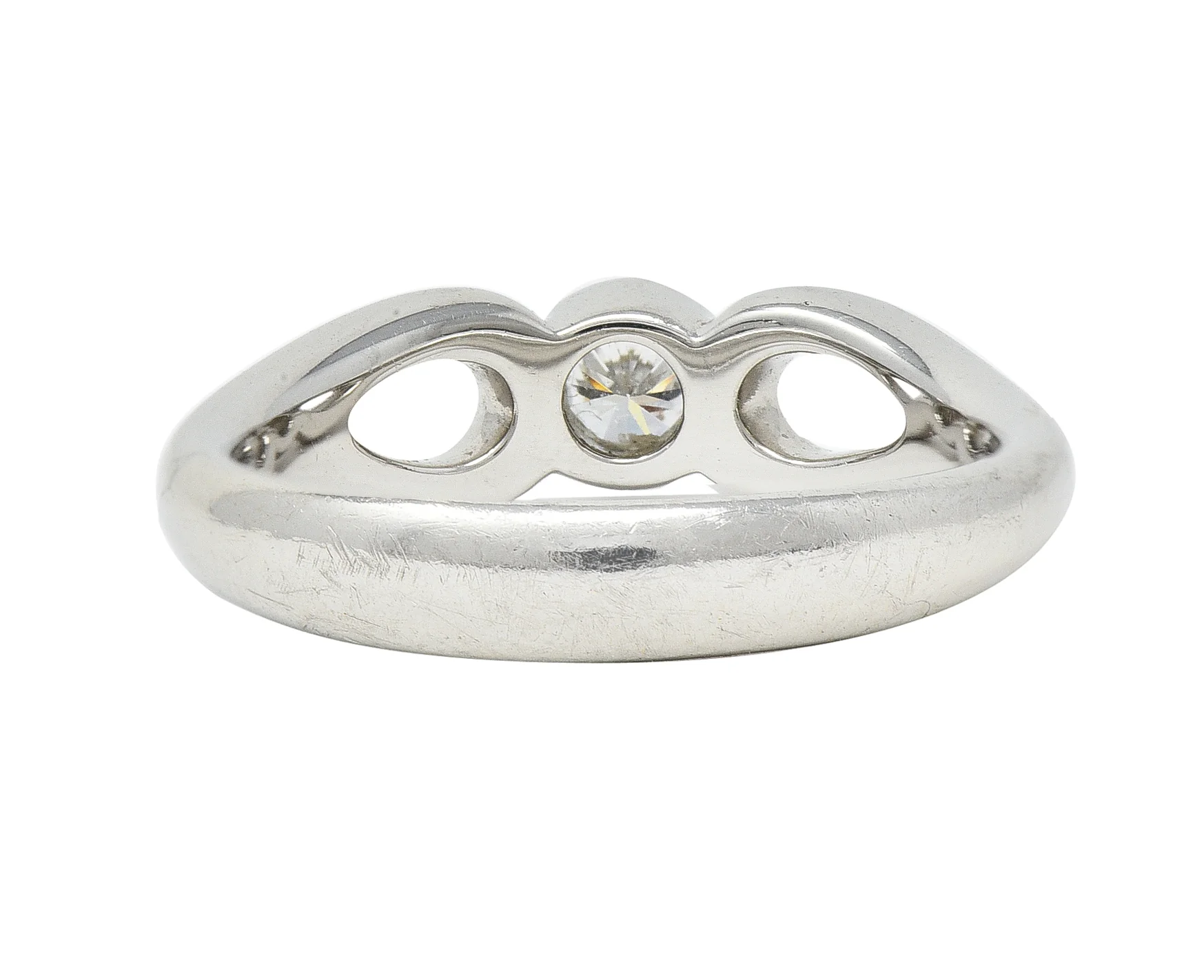 Elsa Peretti Tiffany & Co. 1990's 0.16 CTW Diamond Platinum Open Teardrop Solitaire Vintage Engagement Ring - Image 4