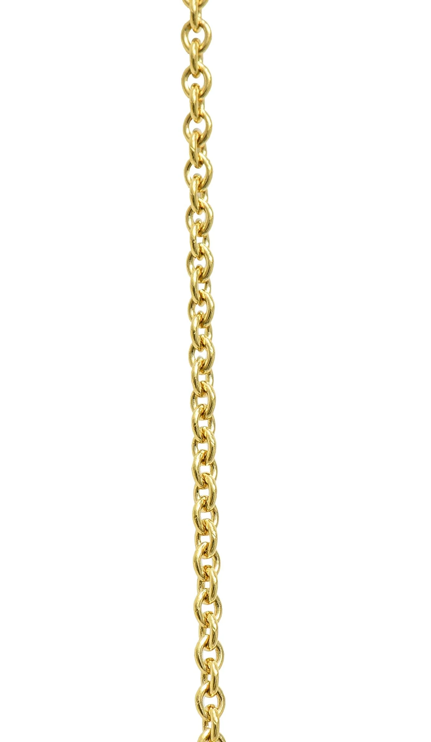 Elsa Peretti Tiffany & Co. Diamond 18 Karat Gold Open Heart Pendant Necklace - Image 8