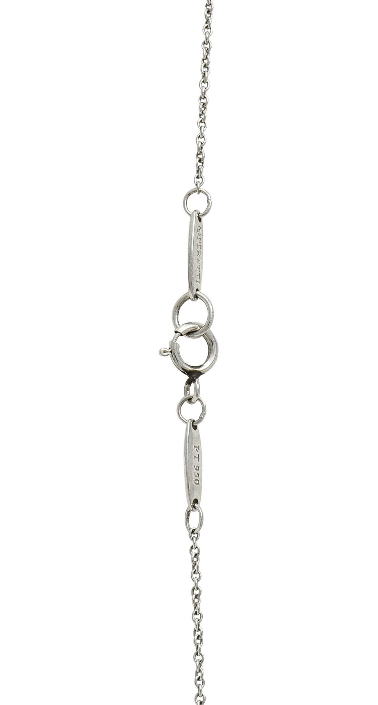 Elsa Peretti Tiffany & Co. Diamond Platinum 22 MM Open Heart Pendant Necklace - Image 8