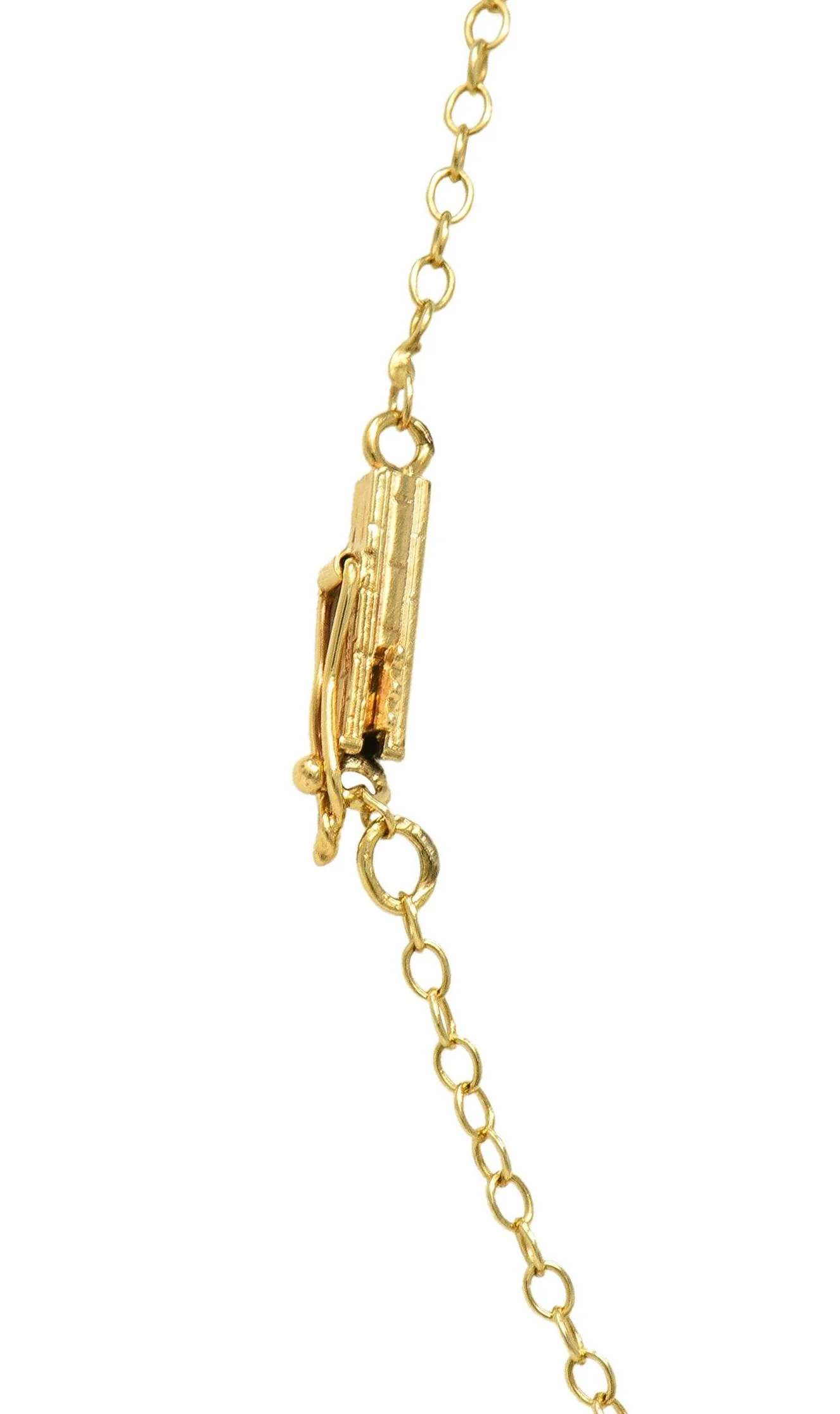 Erté 2002 0.56 CTW Diamond 14 Karat Two-Tone Gold Alphabet J Lady Brooch Necklace - Image 15